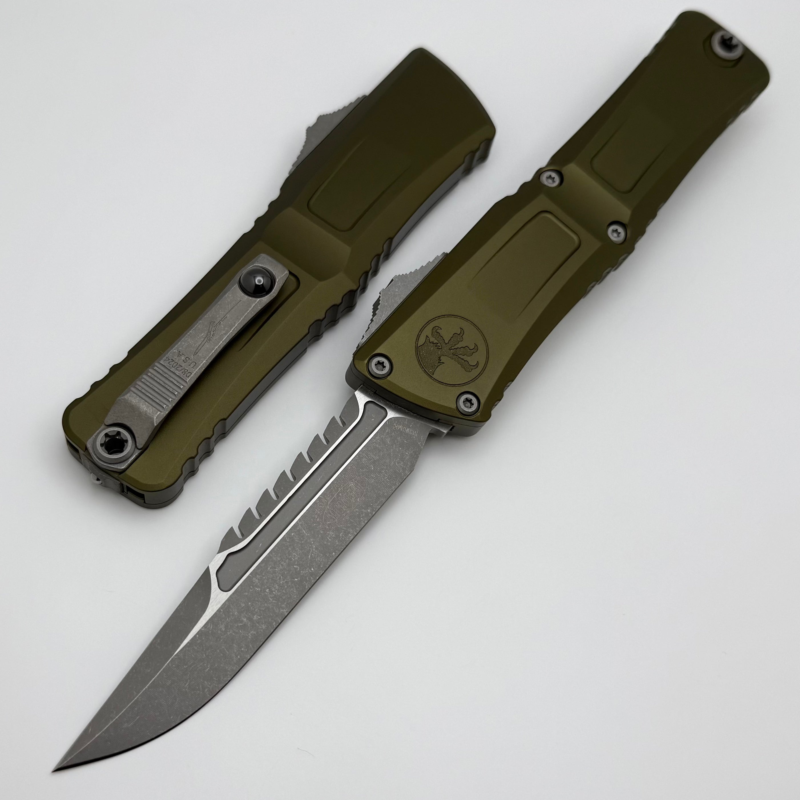 Microtech Ultimate Combat Troodon Gen III OTF Knife - Apocalyptic & OD Green Signature Series