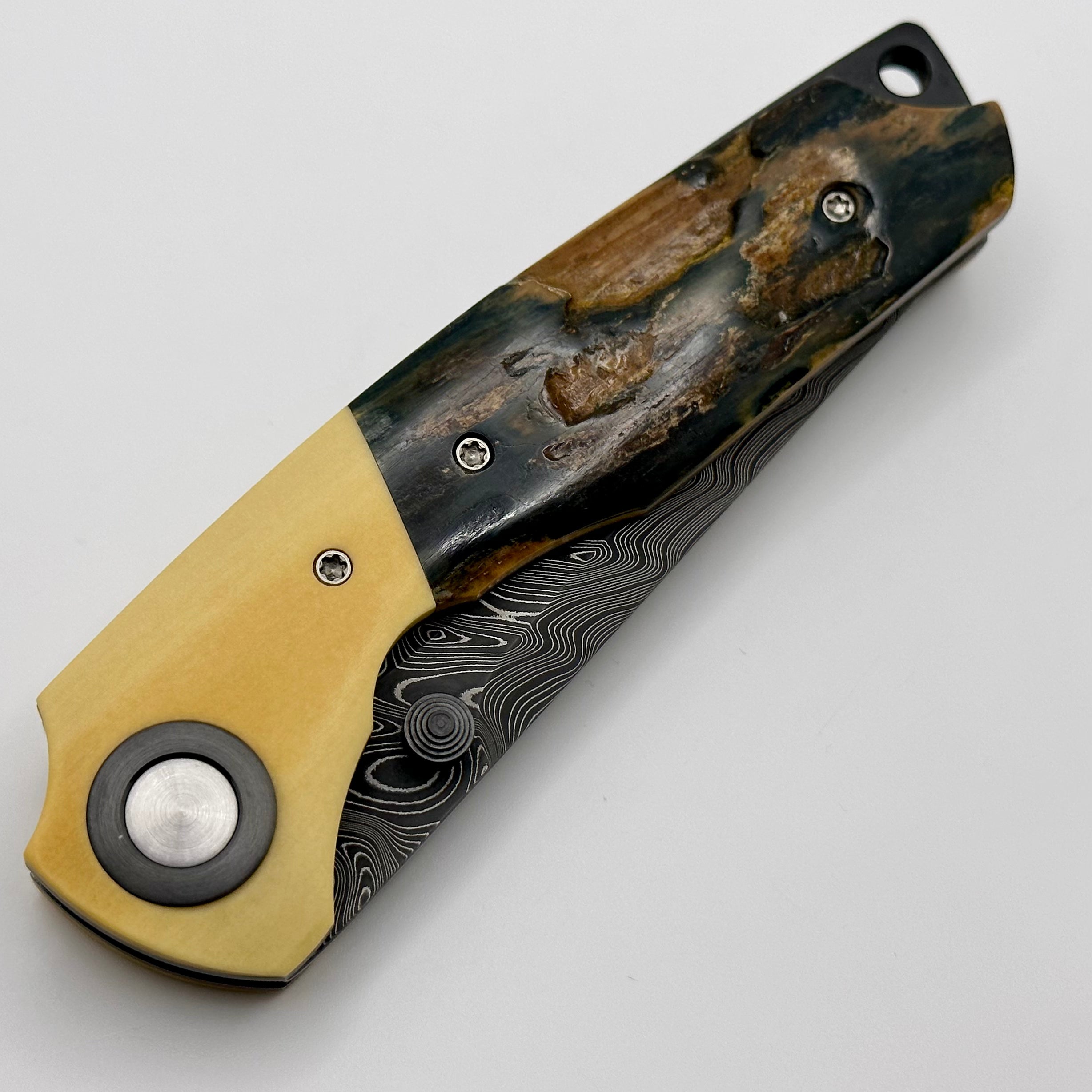 Premium Christensen Knifeworks Dreadeye Armorcore Knife with Westy & Mammoth Tusk Handles (Pre-Owned)