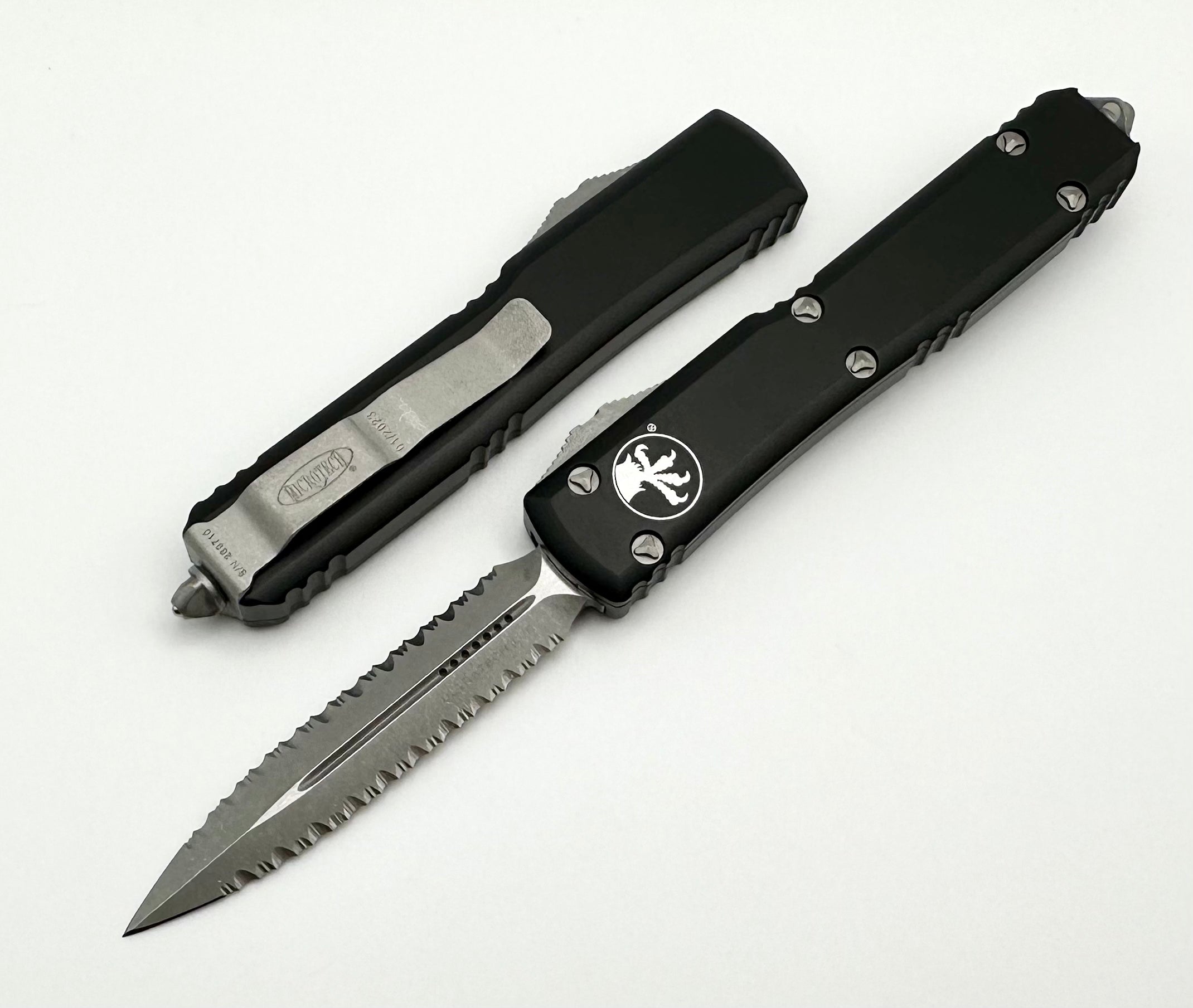 Microtech Ultratech Apocalyptic Black Double Edge OTF Knife - Premium Tactical Tool