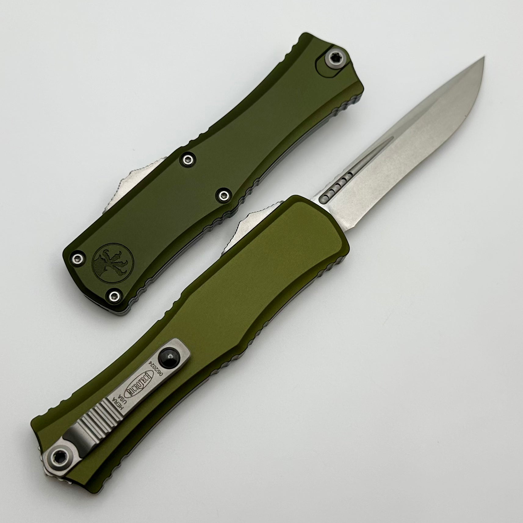 Microtech Mini Hera Ultimate EDC Knife - M390MK Blade, OD Green Handle