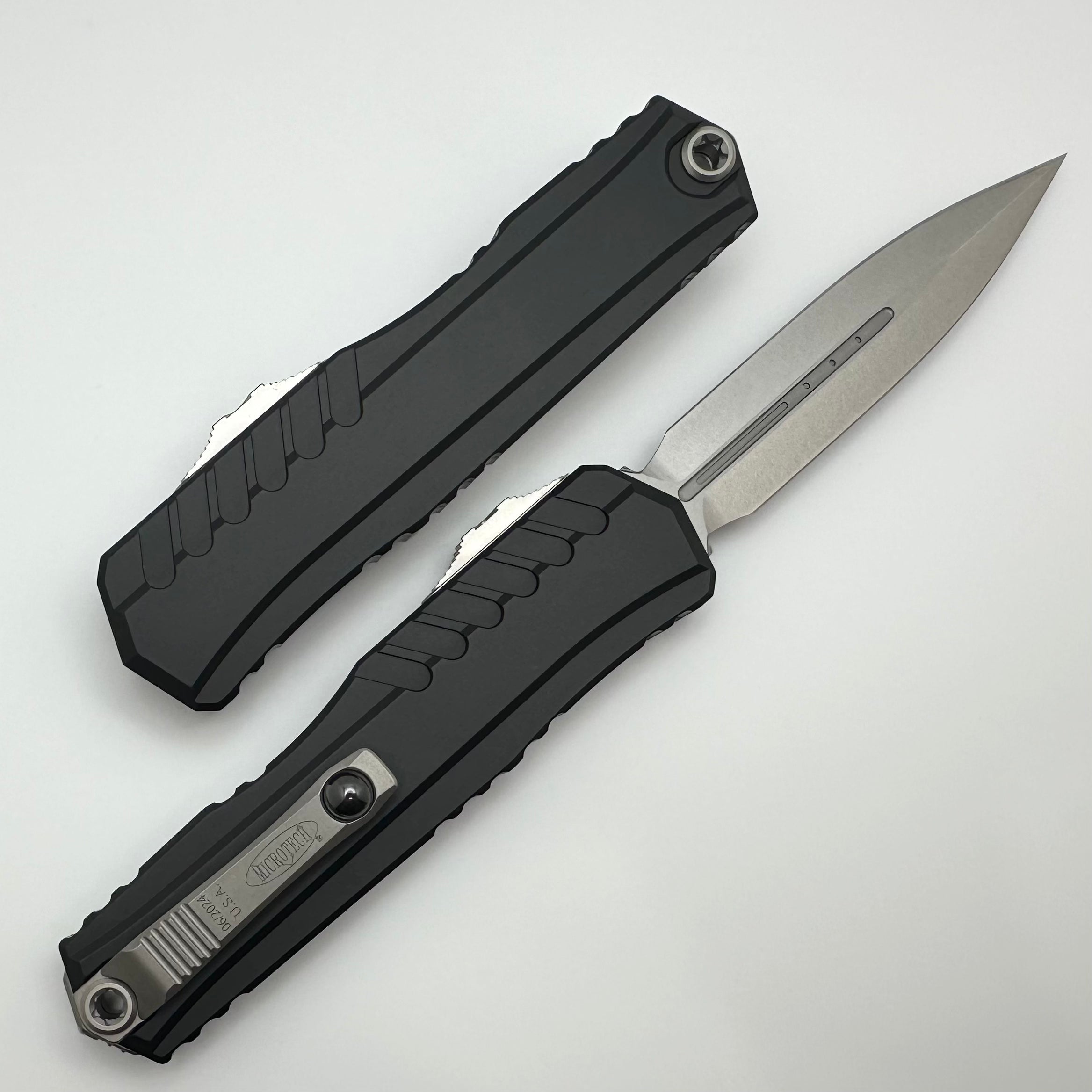 Microtech Cypher II Ultimate OTF Knife - Stonewash Finish