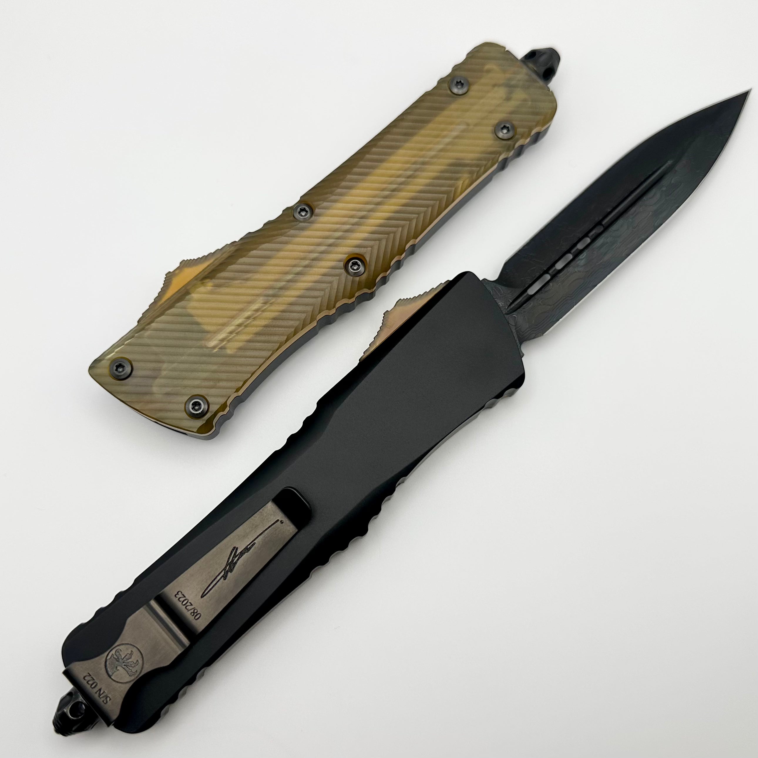 Premium Combat Troodon Tactical Knife - Ultem Top, DLC Damascus Blade