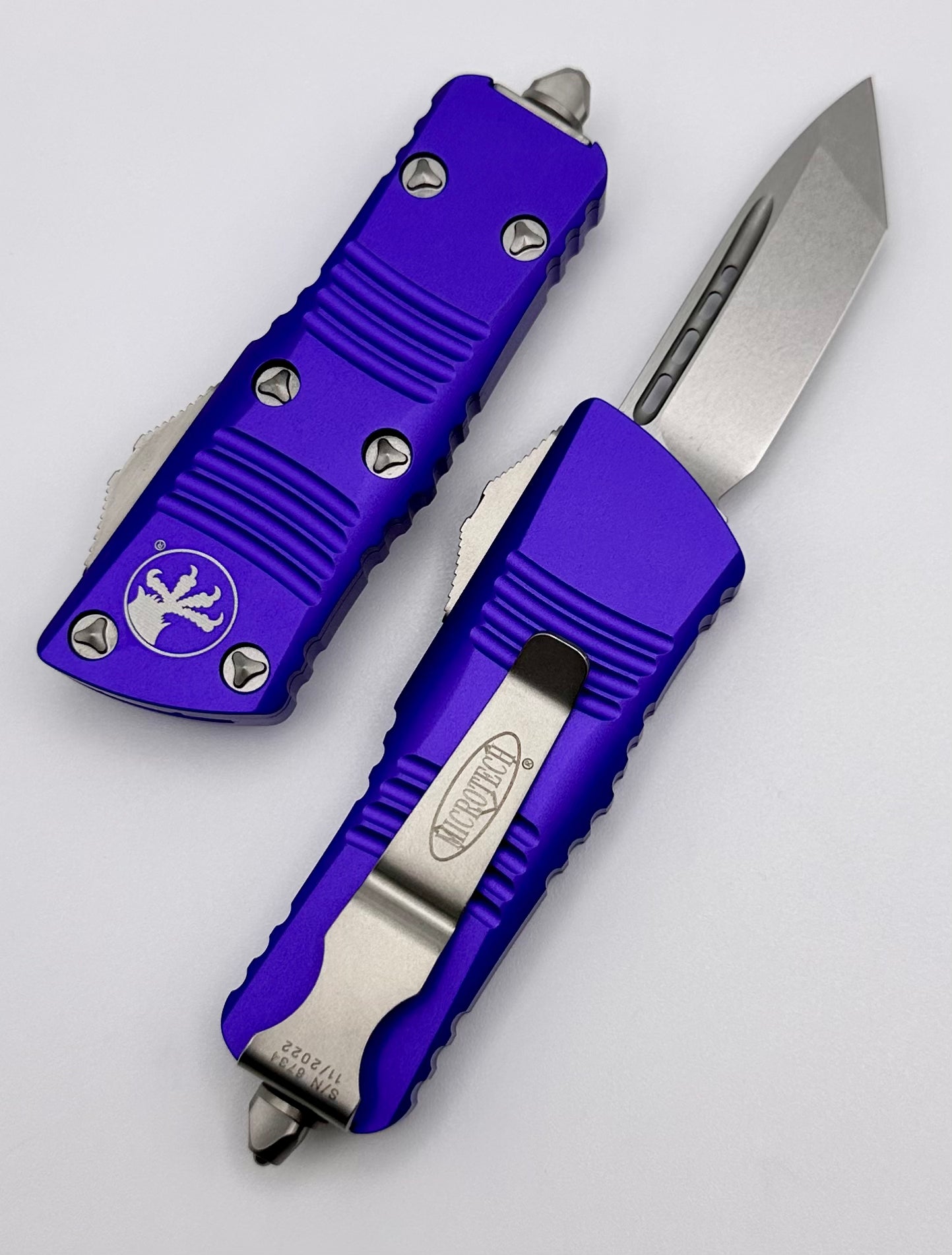 Microtech Troodon Mini Tanto Stonewash & Purple | Ultimate EDC Knife