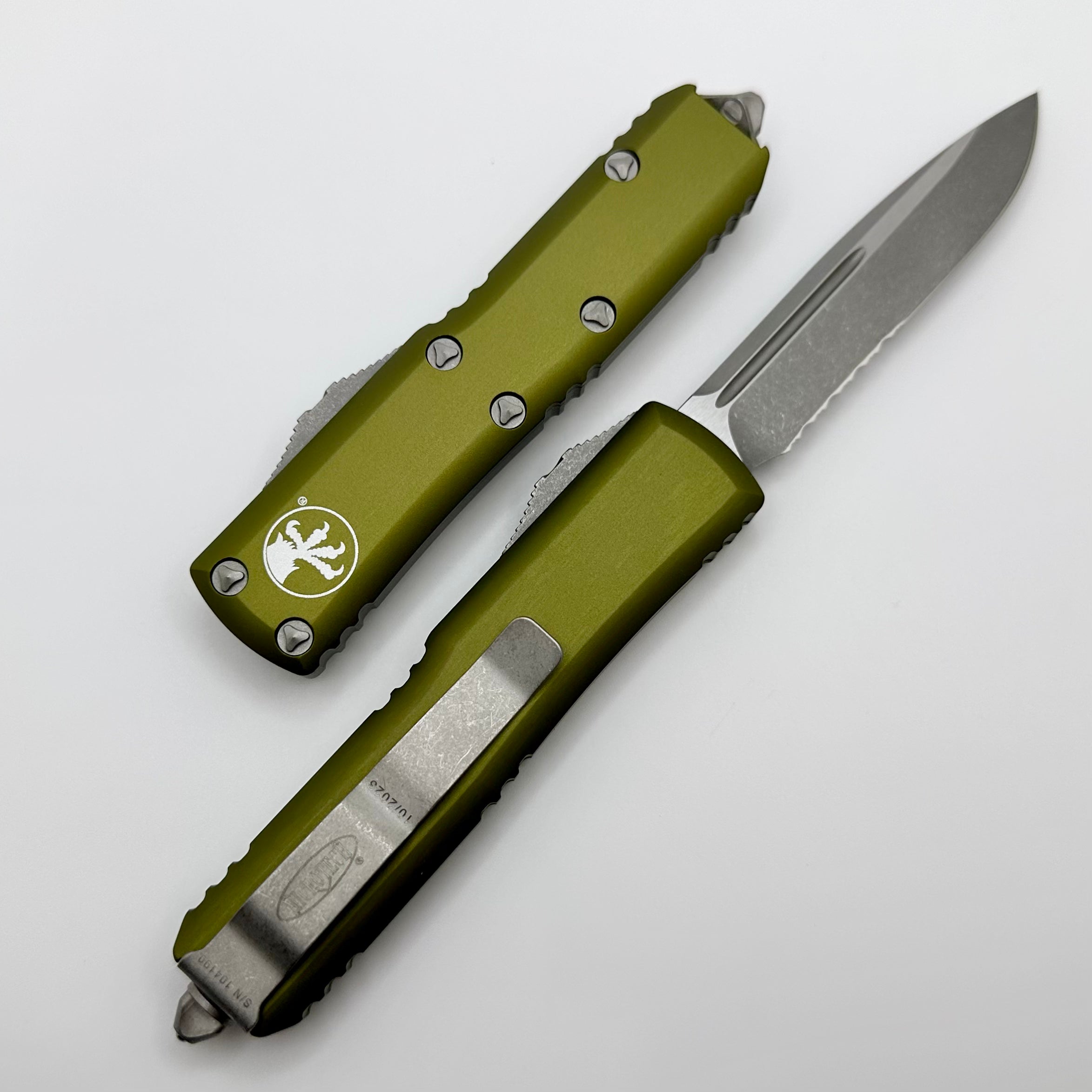 Microtech UTX-85 Apocalyptic Finish EDC Knife - OD Green