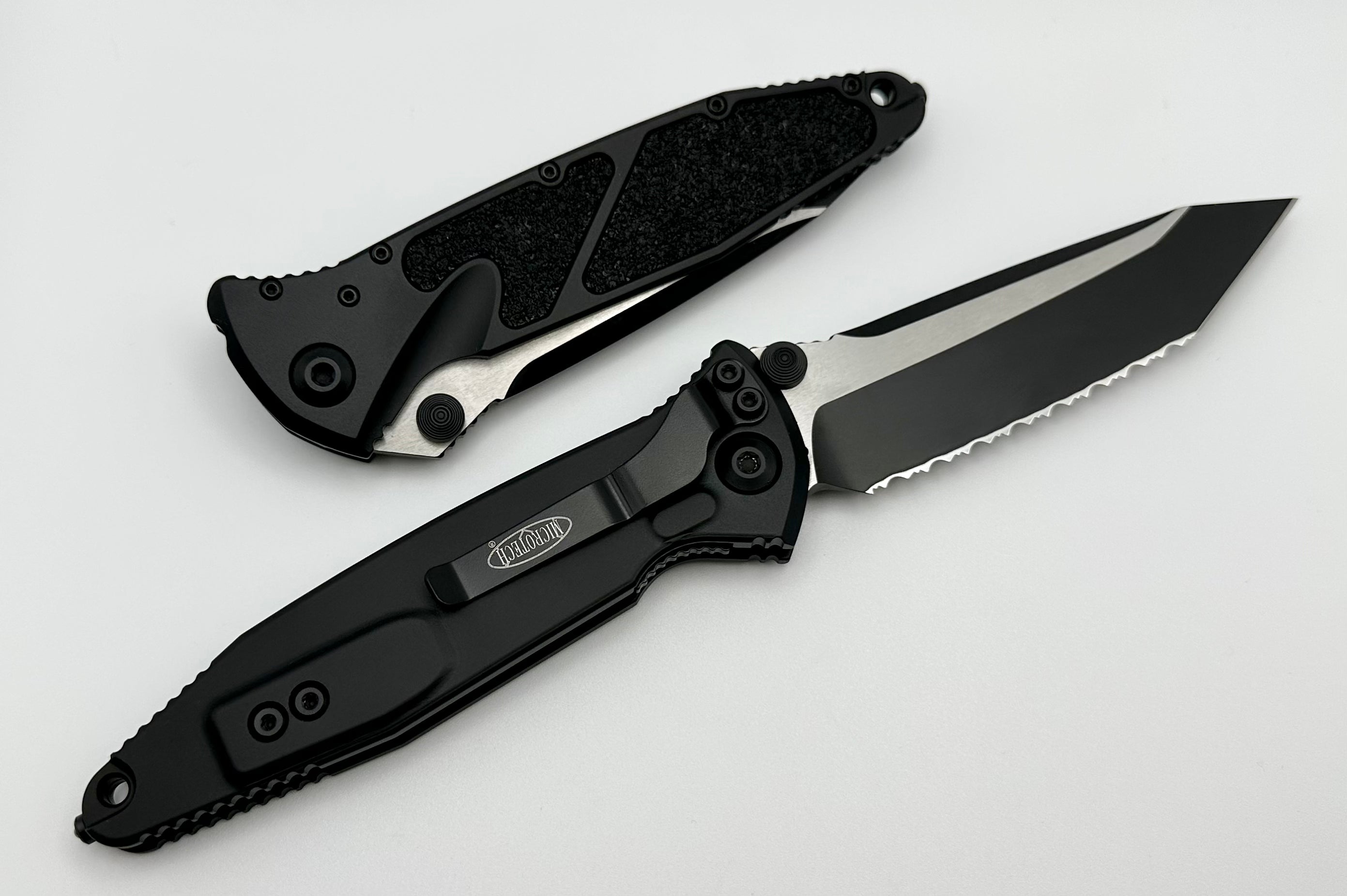 Microtech Socom Elite Tanto Full Serrated Tactical Knife - Premium Manual Folding Utility Blade