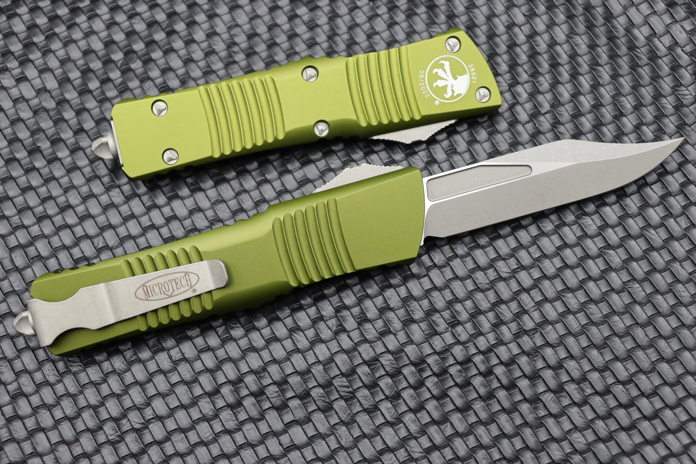 Microtech Combat Troodon OD Green Apocalyptic Bowie - Ultimate Tactical OTF Knife