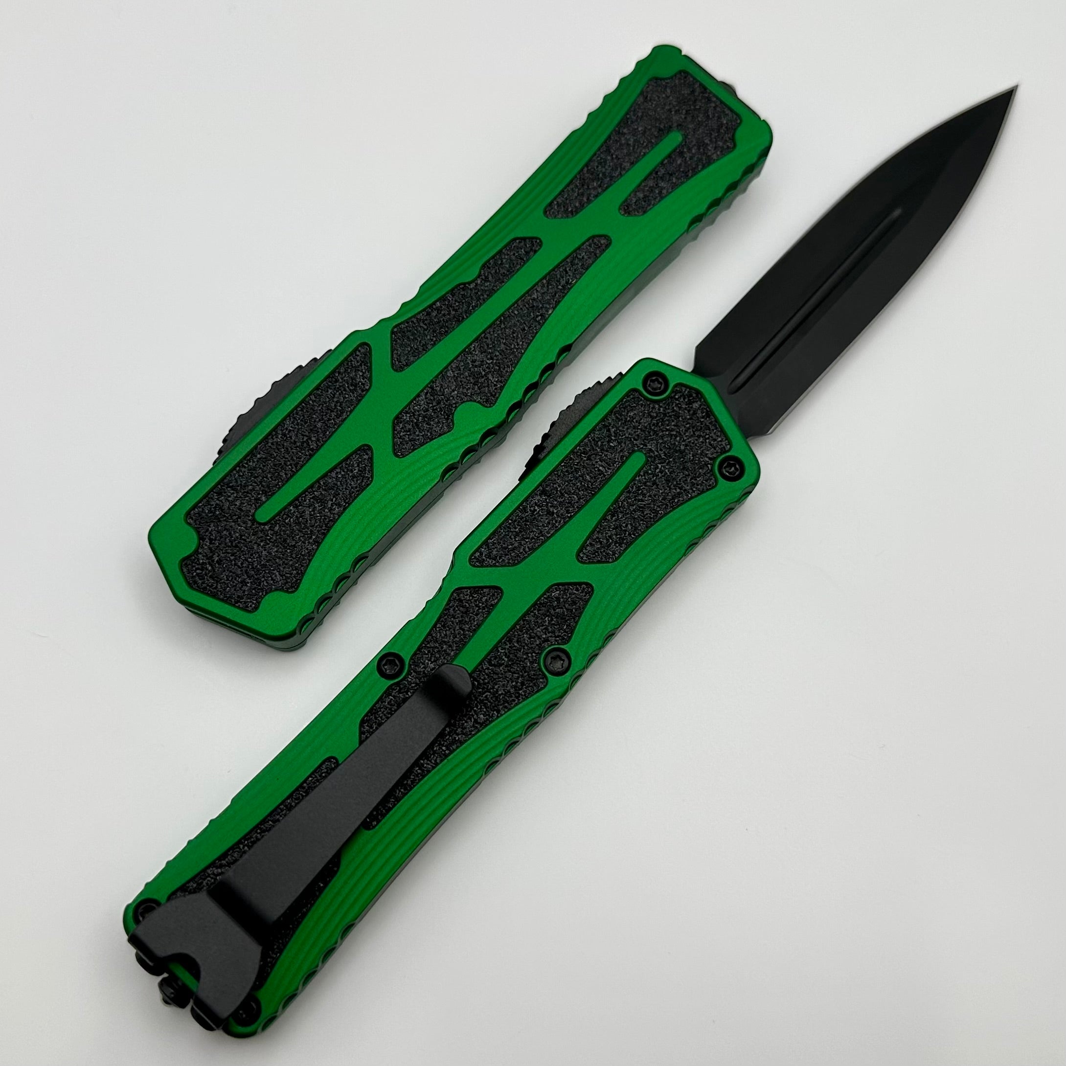 Heretic Knives Colossus DLC Double Edge Magnacut - Premium Tactical Knife with Toxic Green Handle