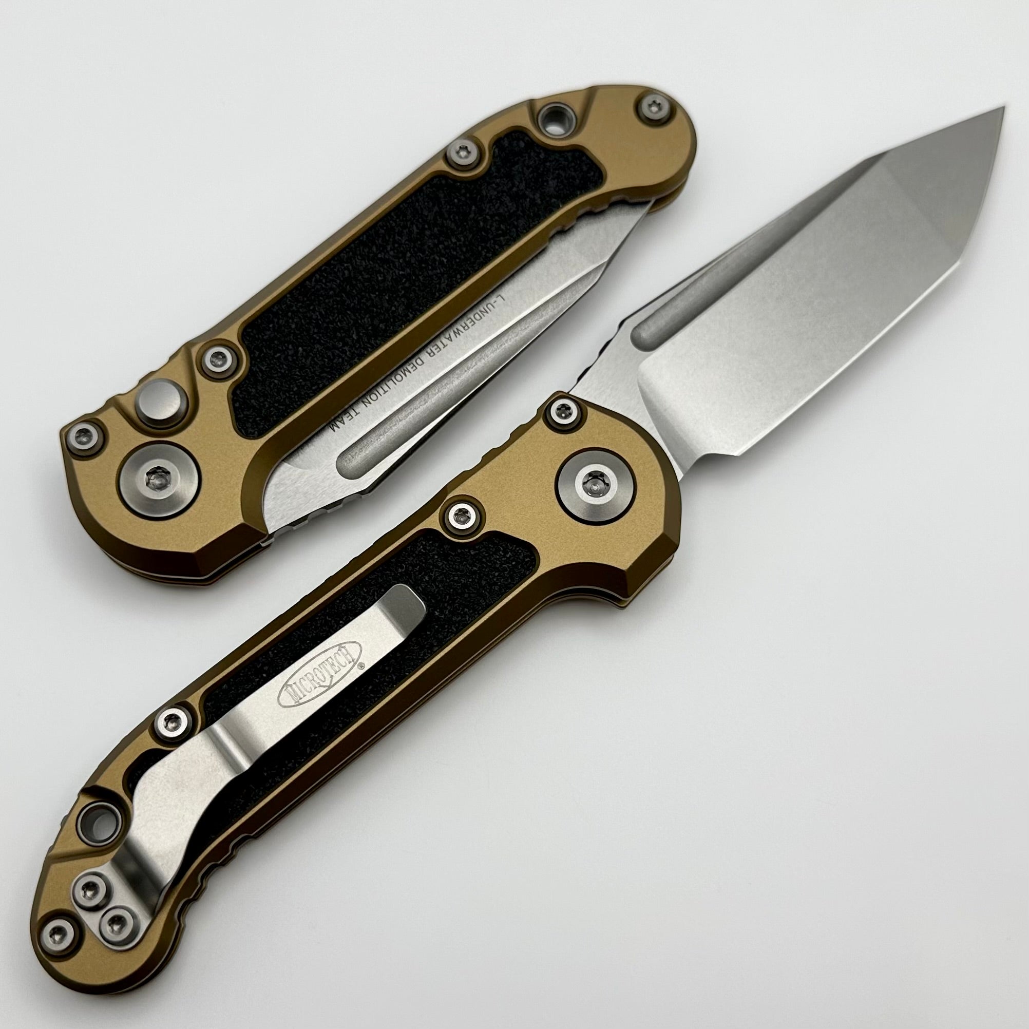 Premium Microtech LUDT Gen III Tanto Folding Knife with Tan Handle - Limited Edition