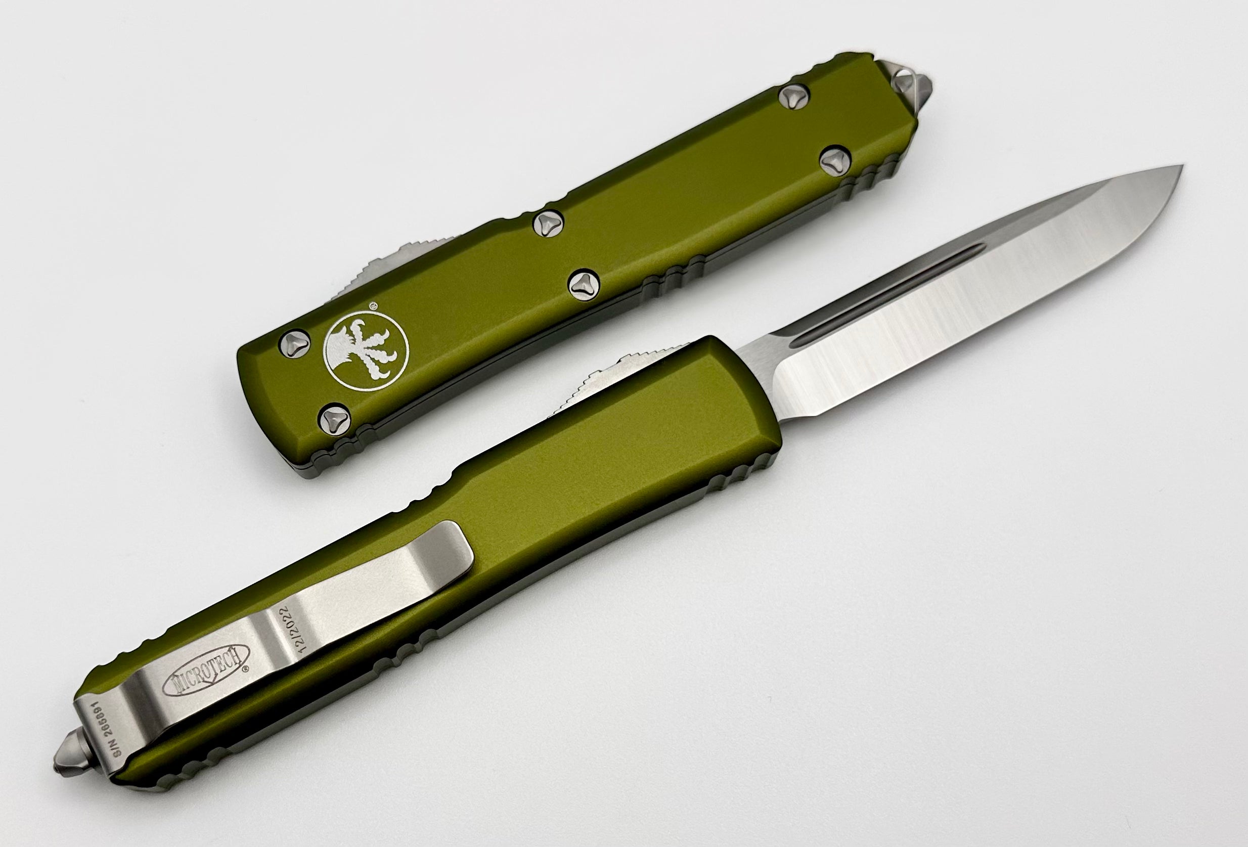 Premium Microtech Ultratech OD Green Tactical Knife - Satin Single Edge