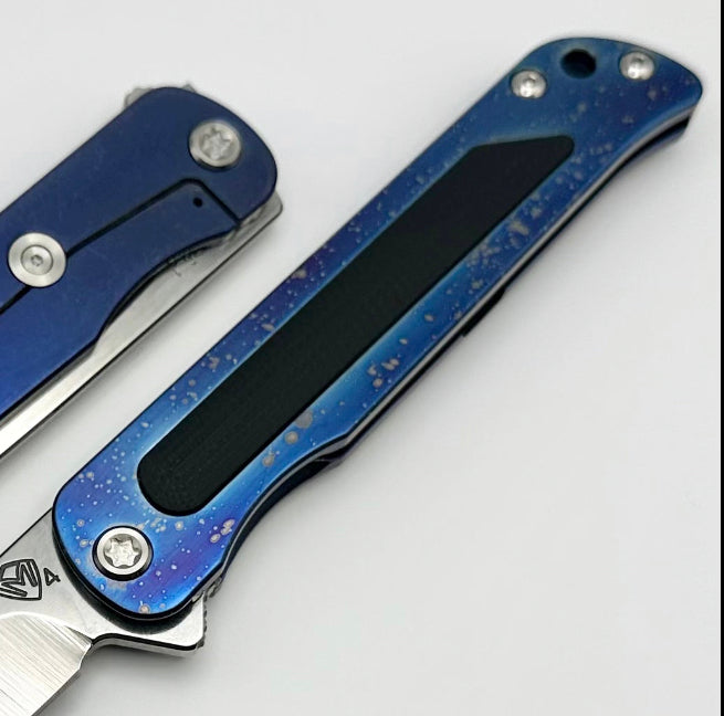 Medford T-Bone Premium Flipper Knife - Blue Titanium & Black G-10 Inlay with S45VN Blade