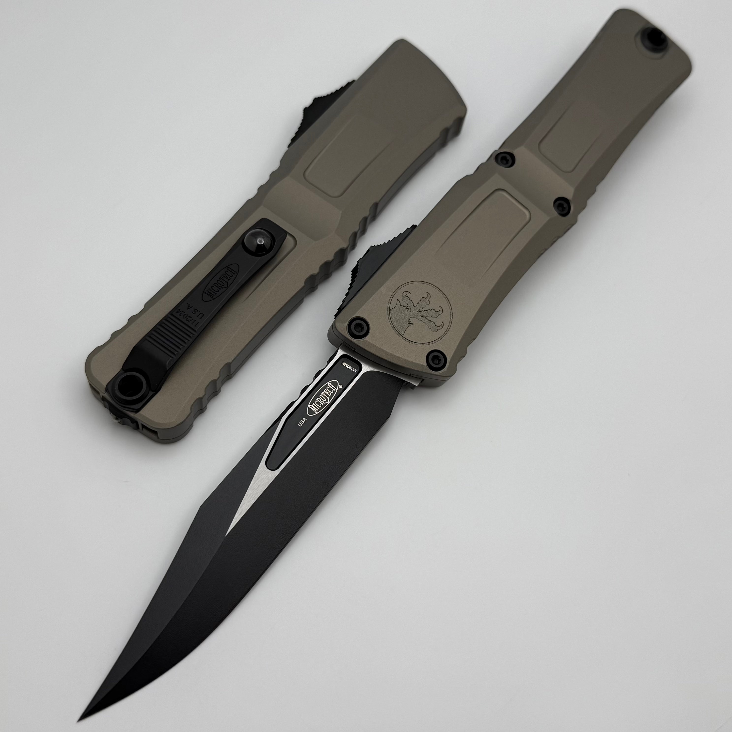 Microtech Ultimate Combat Troodon Gen III - Premium Black Bowie with Clear Handle