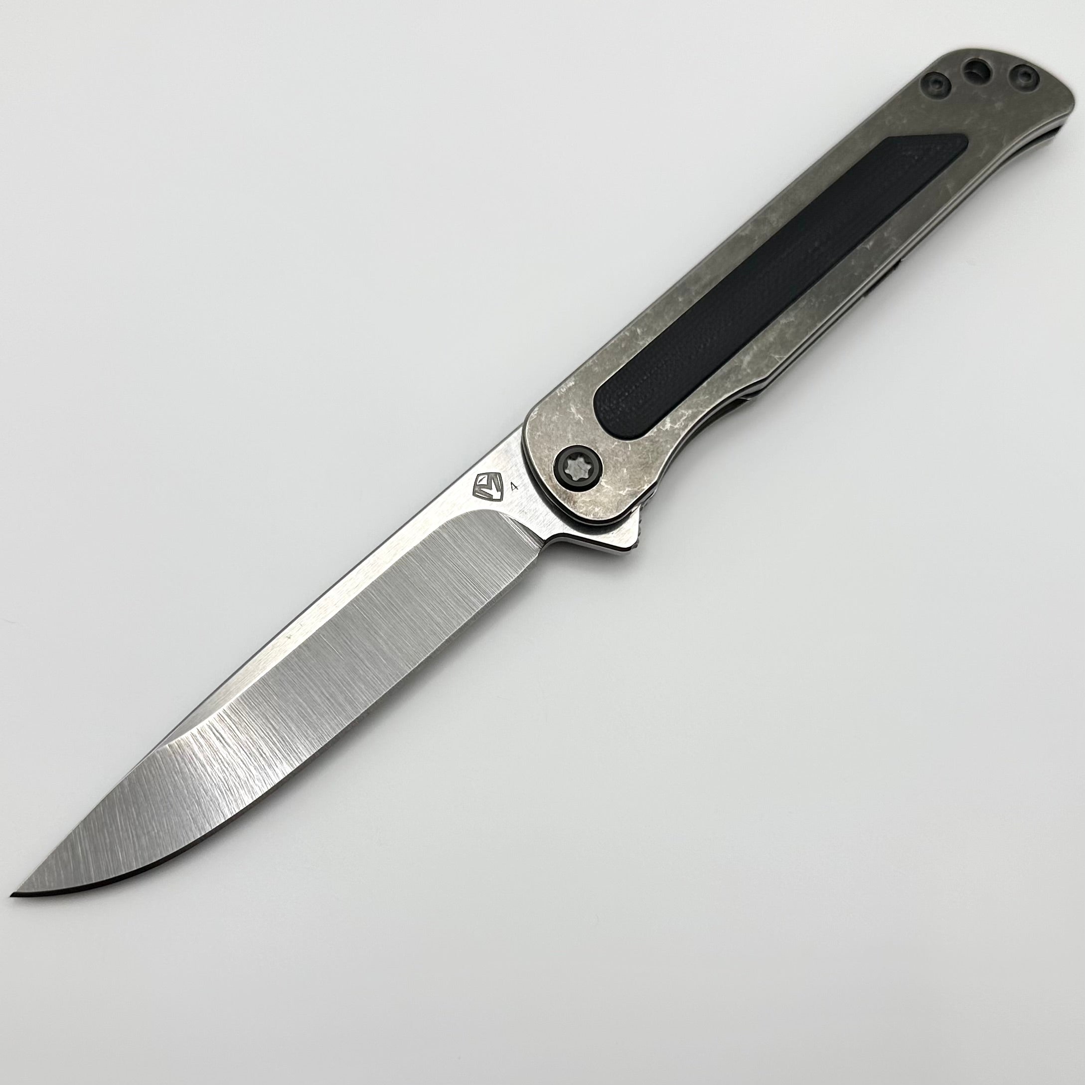 Premium Medford T-Bone Titanium Flipper Knife - Black G-10 Inlay & S45VN Blade