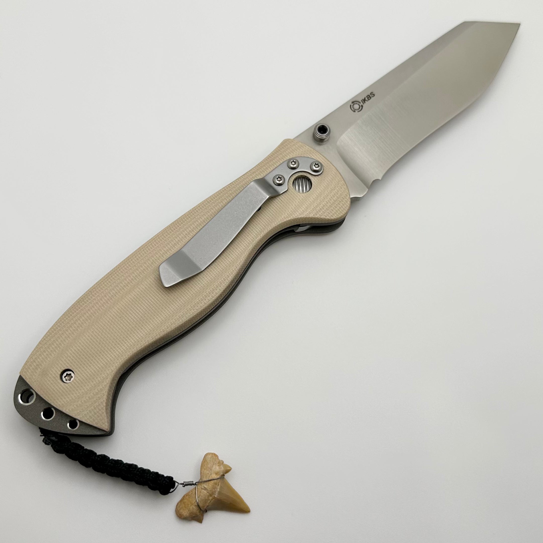 Premium Greg Lightfoot Custom Folding Knife with White G-10 Handle