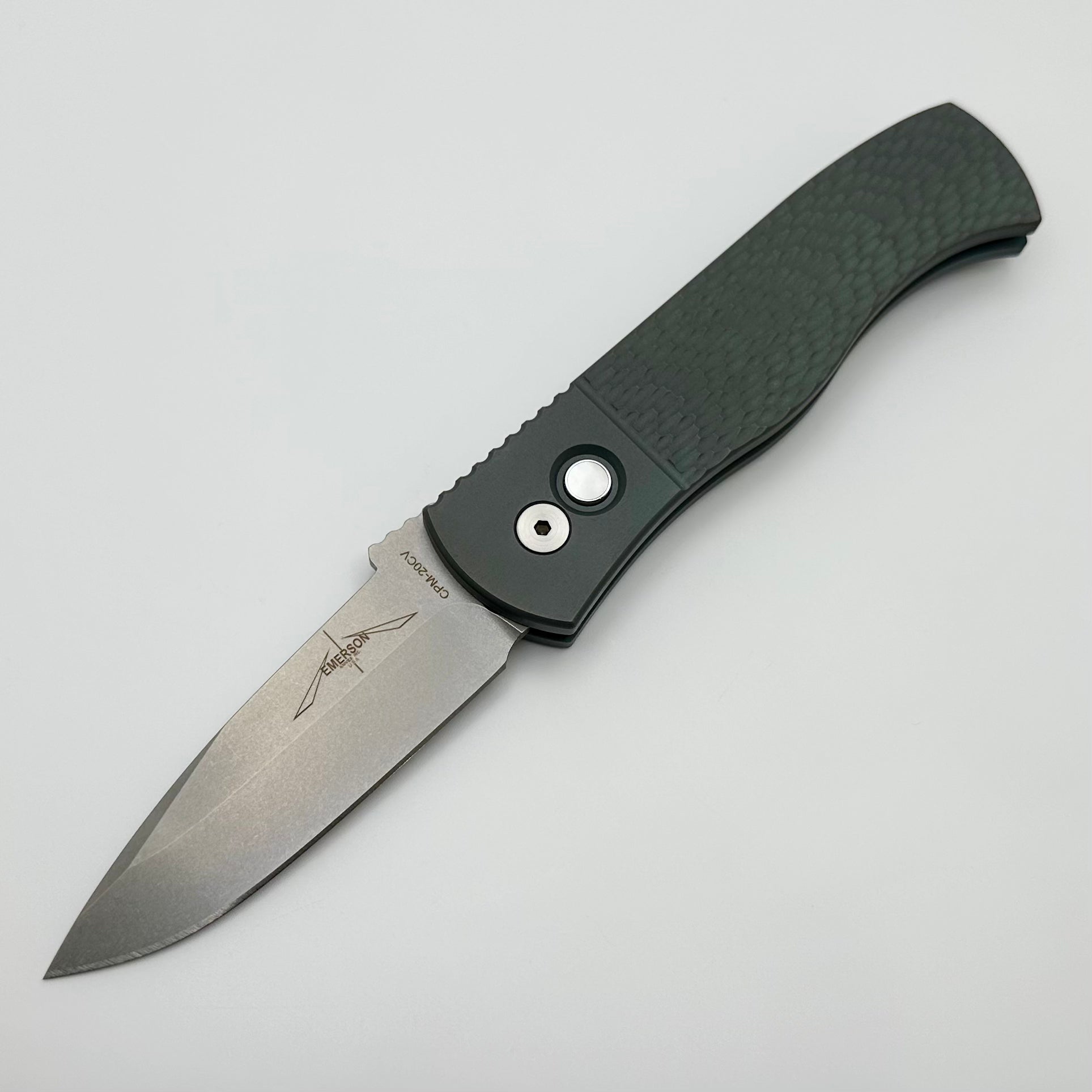 Premium Pro-Tech Emerson Titanium Folding Knife - Ultimate Green Handle with Mother of Pearl & 20CV Blade