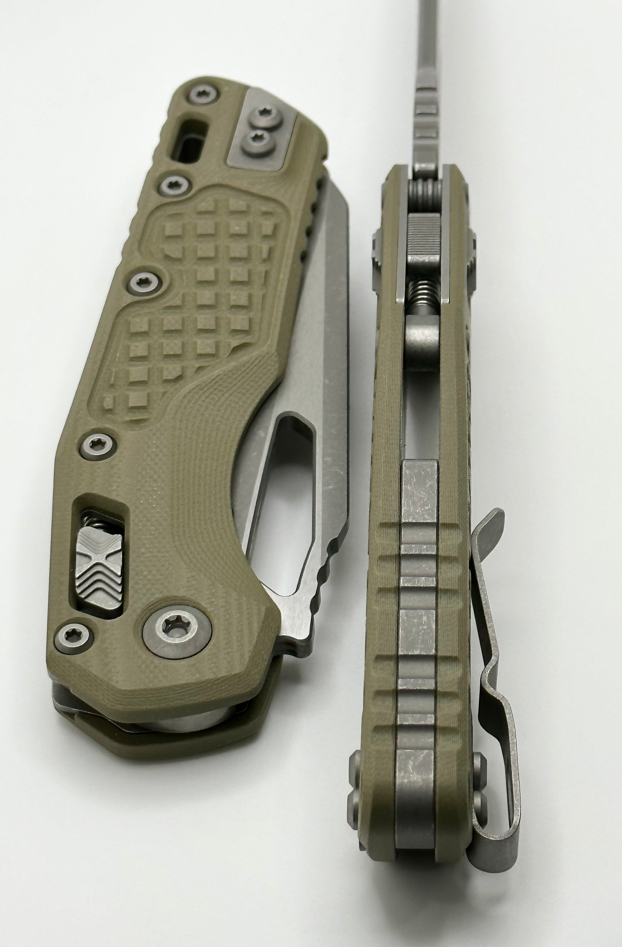 Microtech MSI RAM LOK Ultimate Folding Knife - OD Green G-10 & M390MK Steel