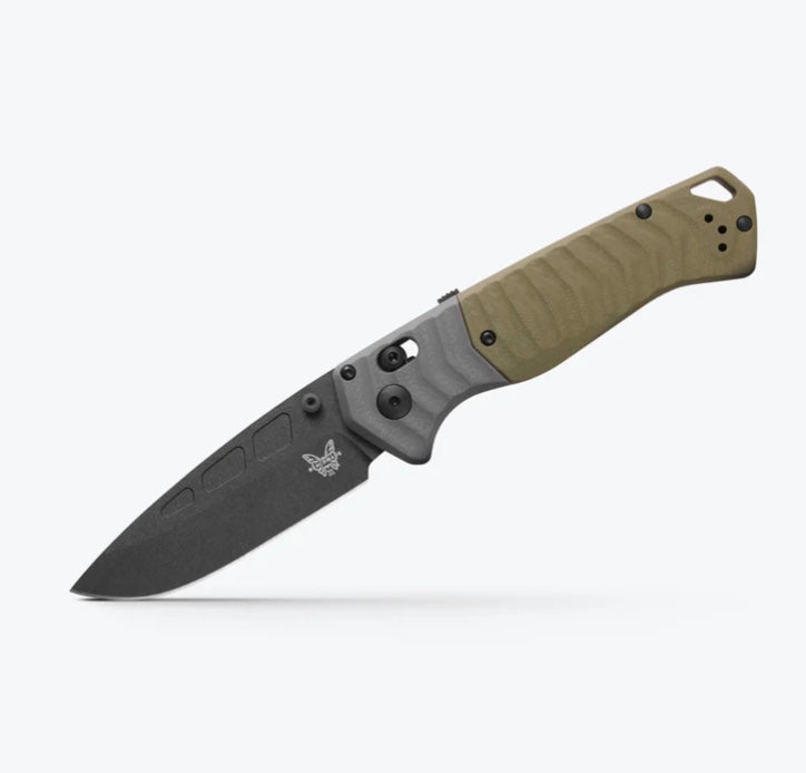 Premium Benchmade PSK Survival Knife: Gray & OD Green G-10 Handles with MagnaCut Blade