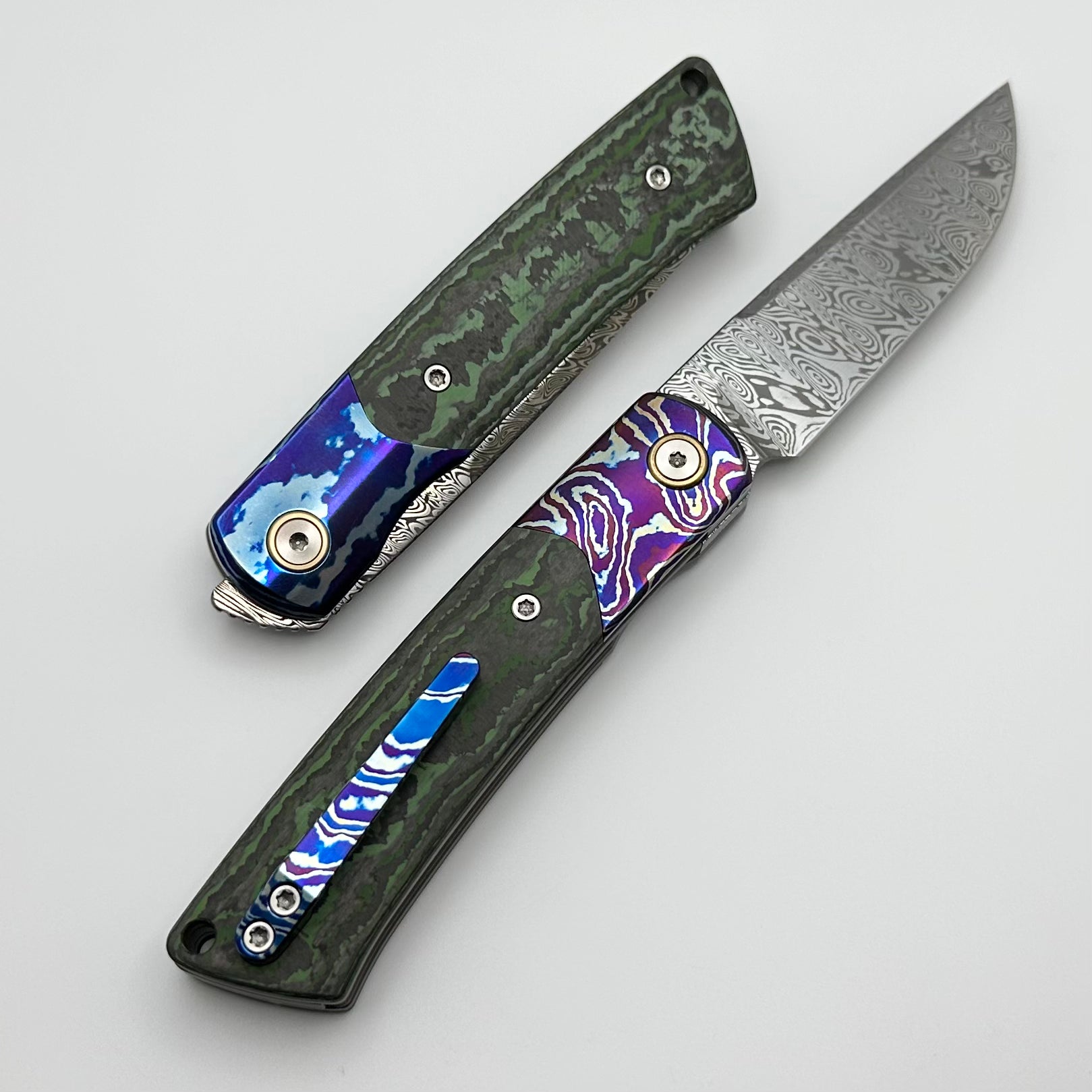 Reate Knives Tribute: Premium MokuTi & Jungle Wear Fat Carbon with Damasteel Blade