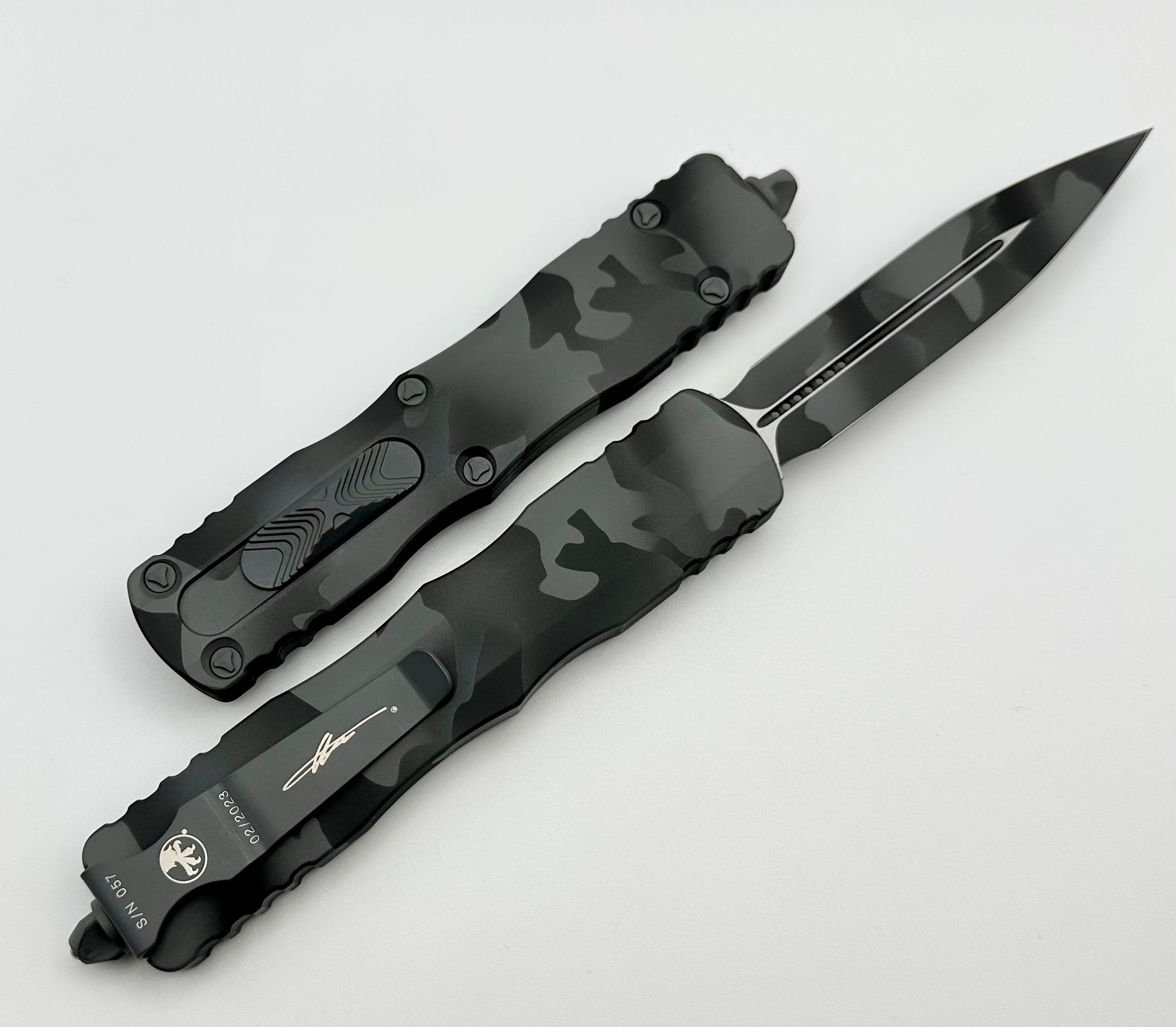 Microtech Dirac Delta Urban Camo Double Edge OTF Knife - Ultimate Tactical Tool