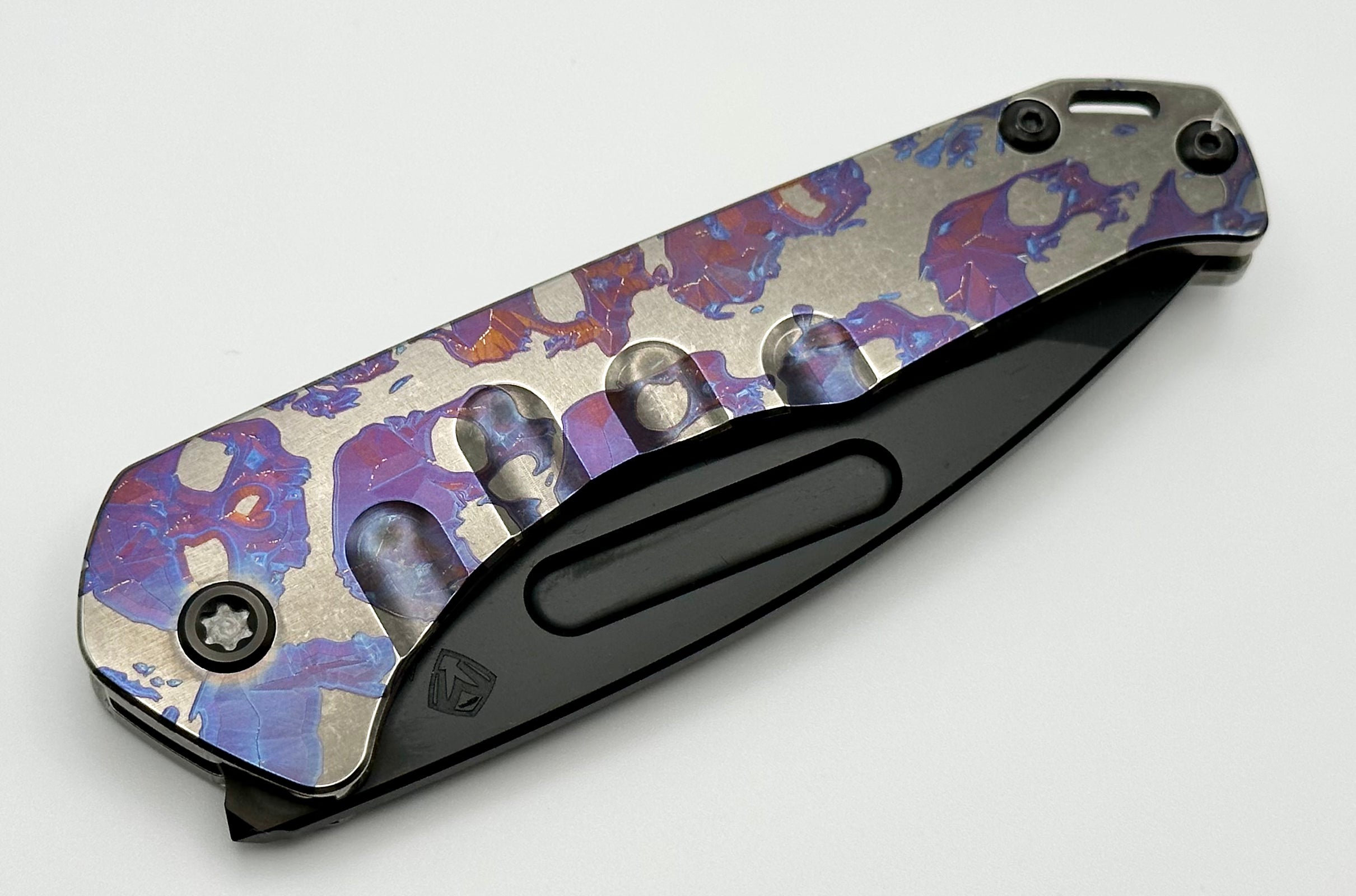 Medford Praetorian Slim PVD S45VN Tanto Knife - Premium Tactical Folding Blade with Tumbled Skulls Handle