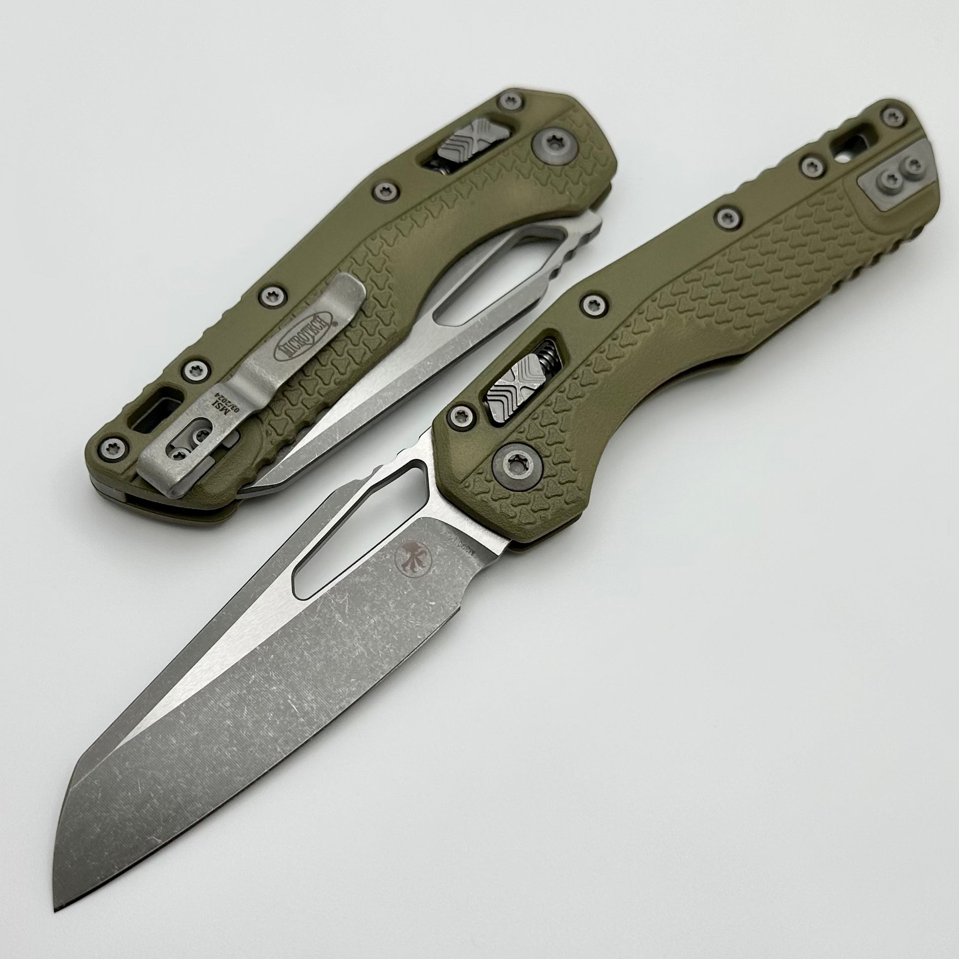Microtech MSI RAM LOK Tactical Folding Knife - OD Green Polymer & M390MK Apocalyptic Blade