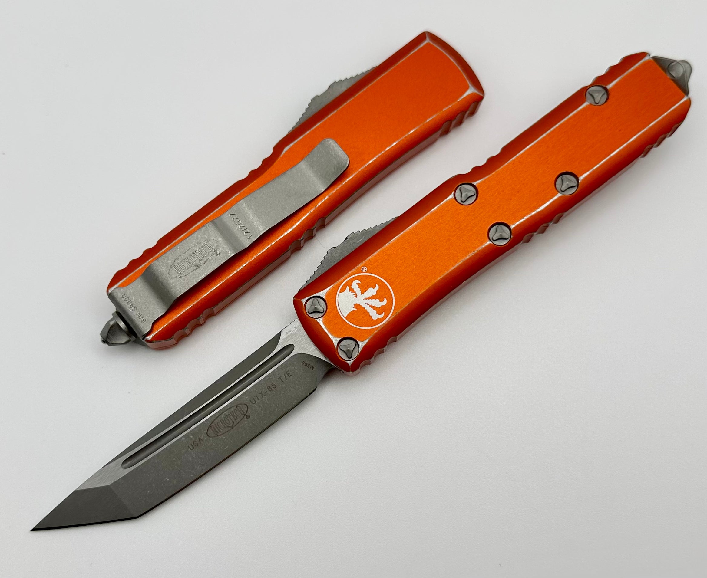 Microtech UTX-85 Tanto Apocalyptic EDC Knife - Premium Orange Finish