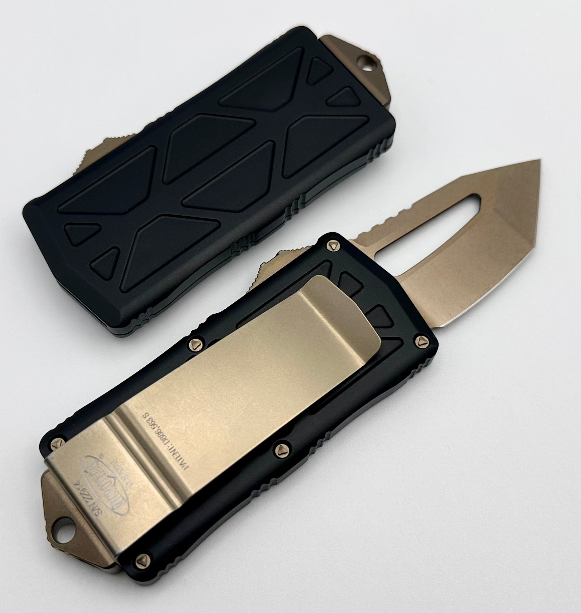 Premium Microtech Exocet T/E Tanto Knife - Bronze & Black Edition