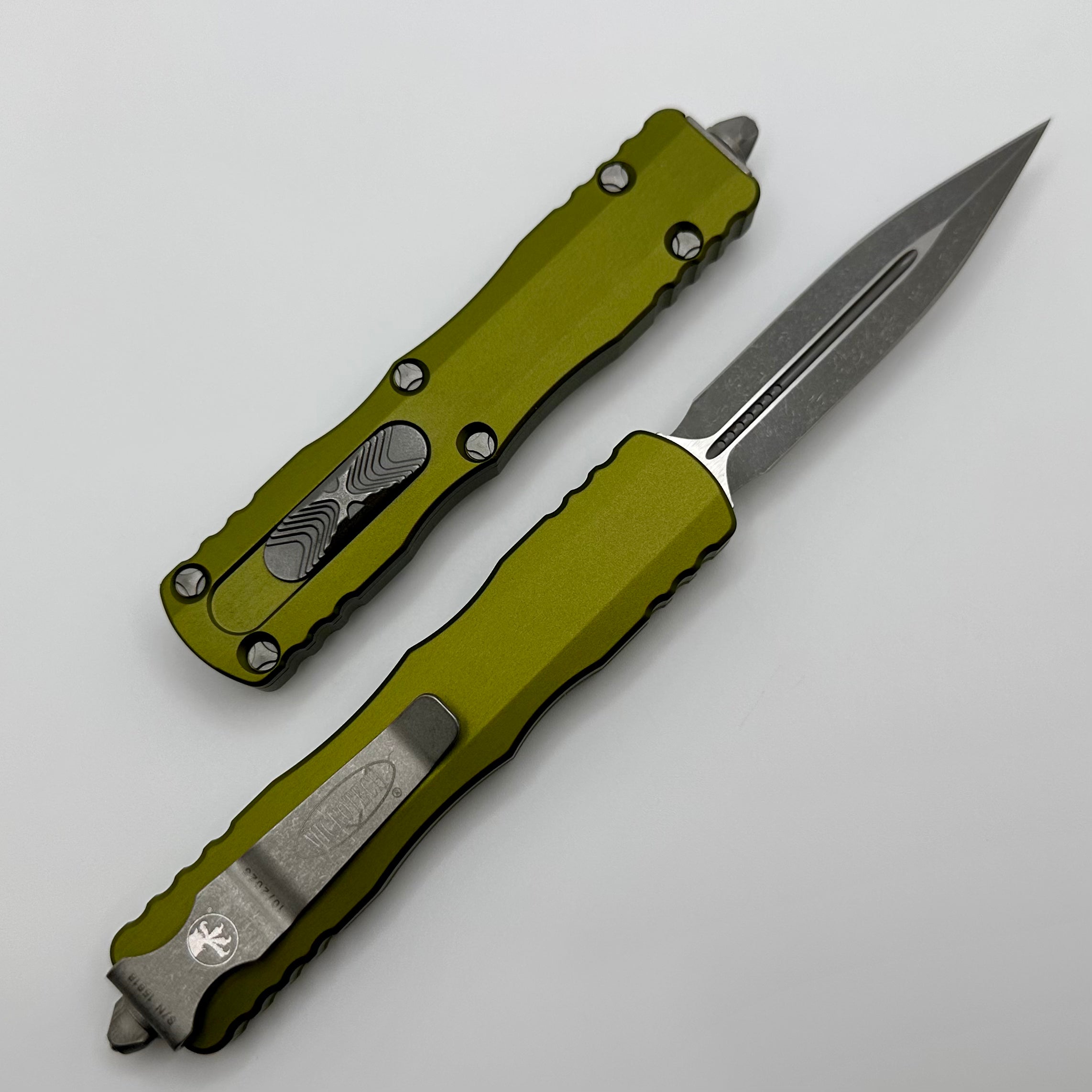 Microtech Dirac Double Edge Apocalyptic Standard & OD Green - Ultimate Everyday OTF Knife