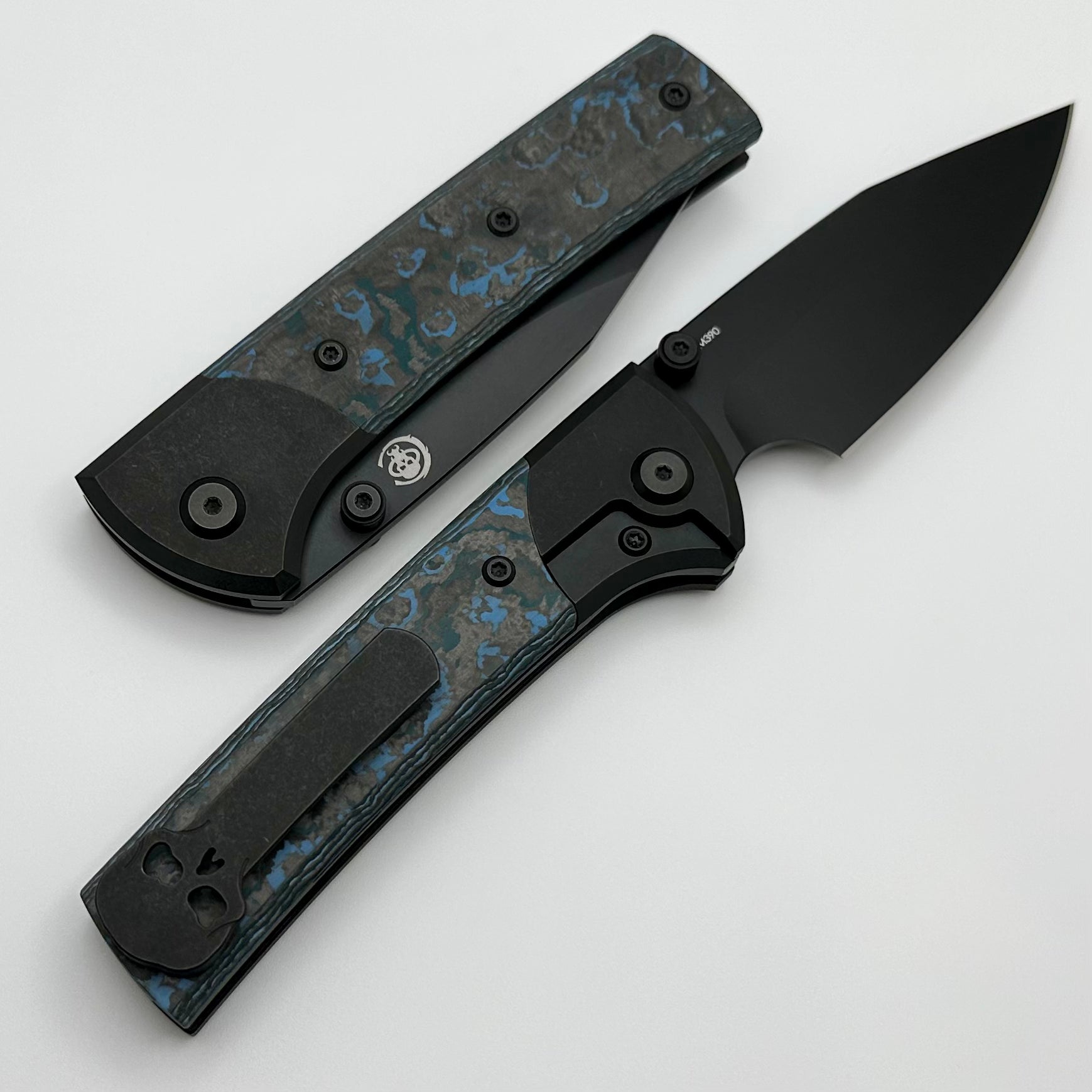 Chaves Scapegoat Premium PVD Titanium Knife with Artic Storm Inlays & M390 Blade