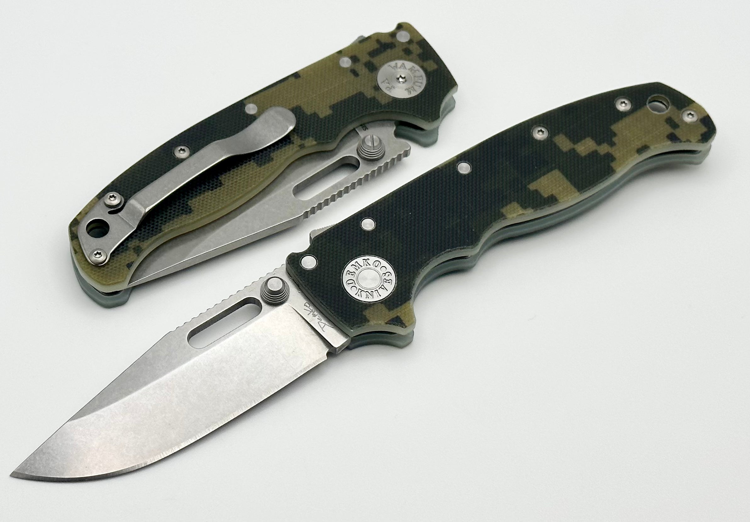 Premium Demko AD20.5 Knife - S35VN Clip Point & Digi Camo G-10 Handle