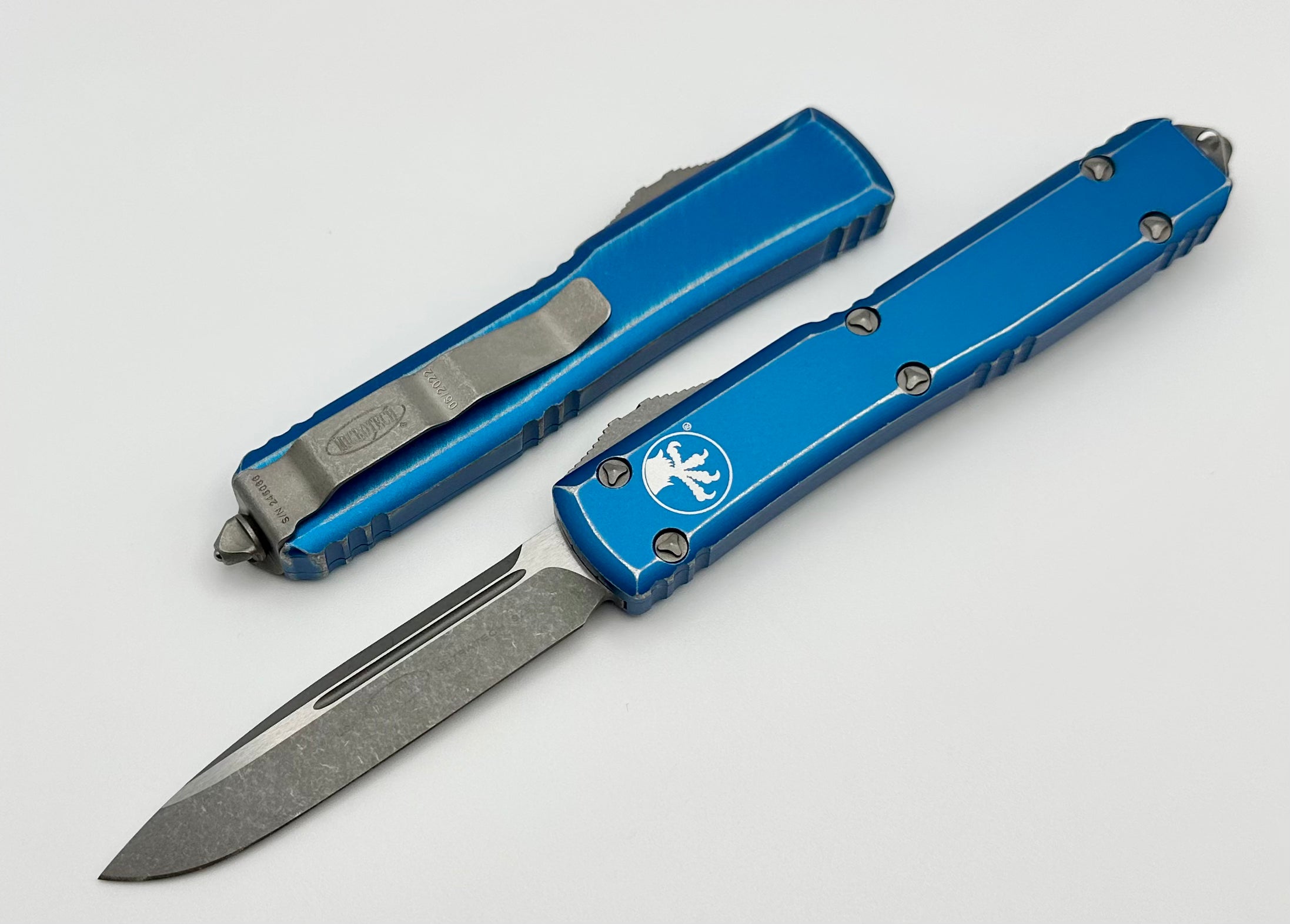 Premium Microtech Ultratech Apocalyptic Blue OTF Knife - Ultimate Tactical Tool