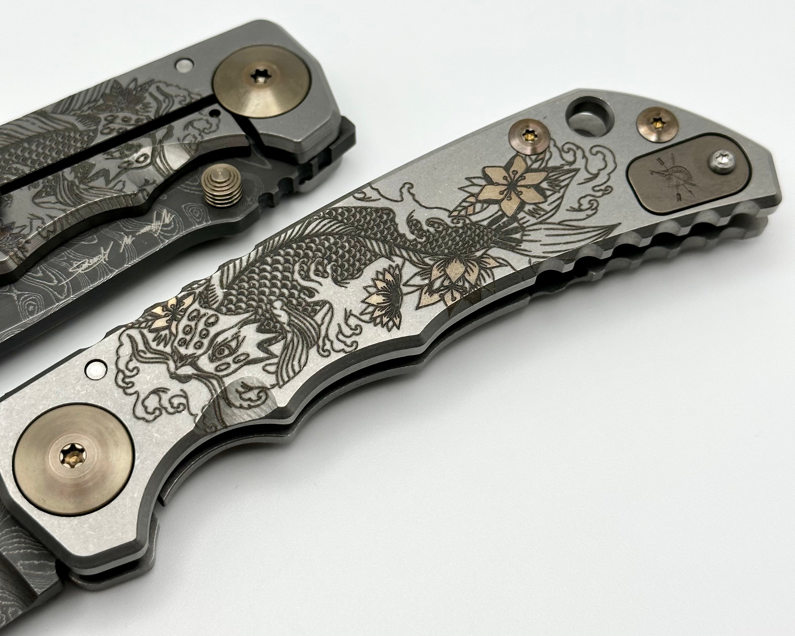 Premium Spartan Blades Harsey Folder 2022 Special Edition - Koi Fish Damascus