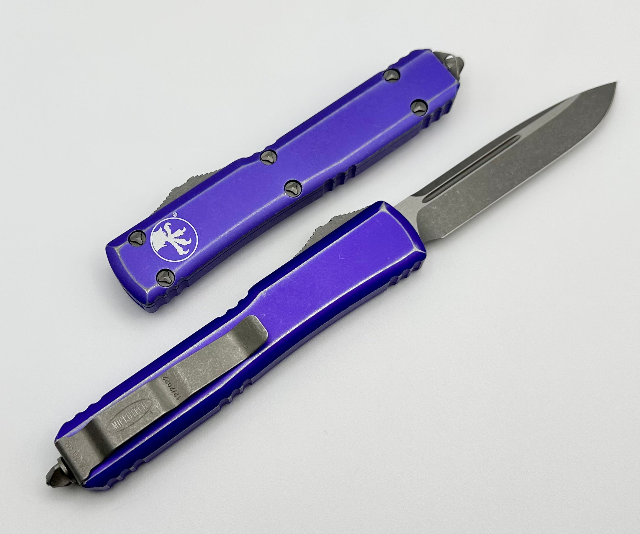 Microtech Ultratech Apocalyptic Edge Tactical Knife - Distressed Purple