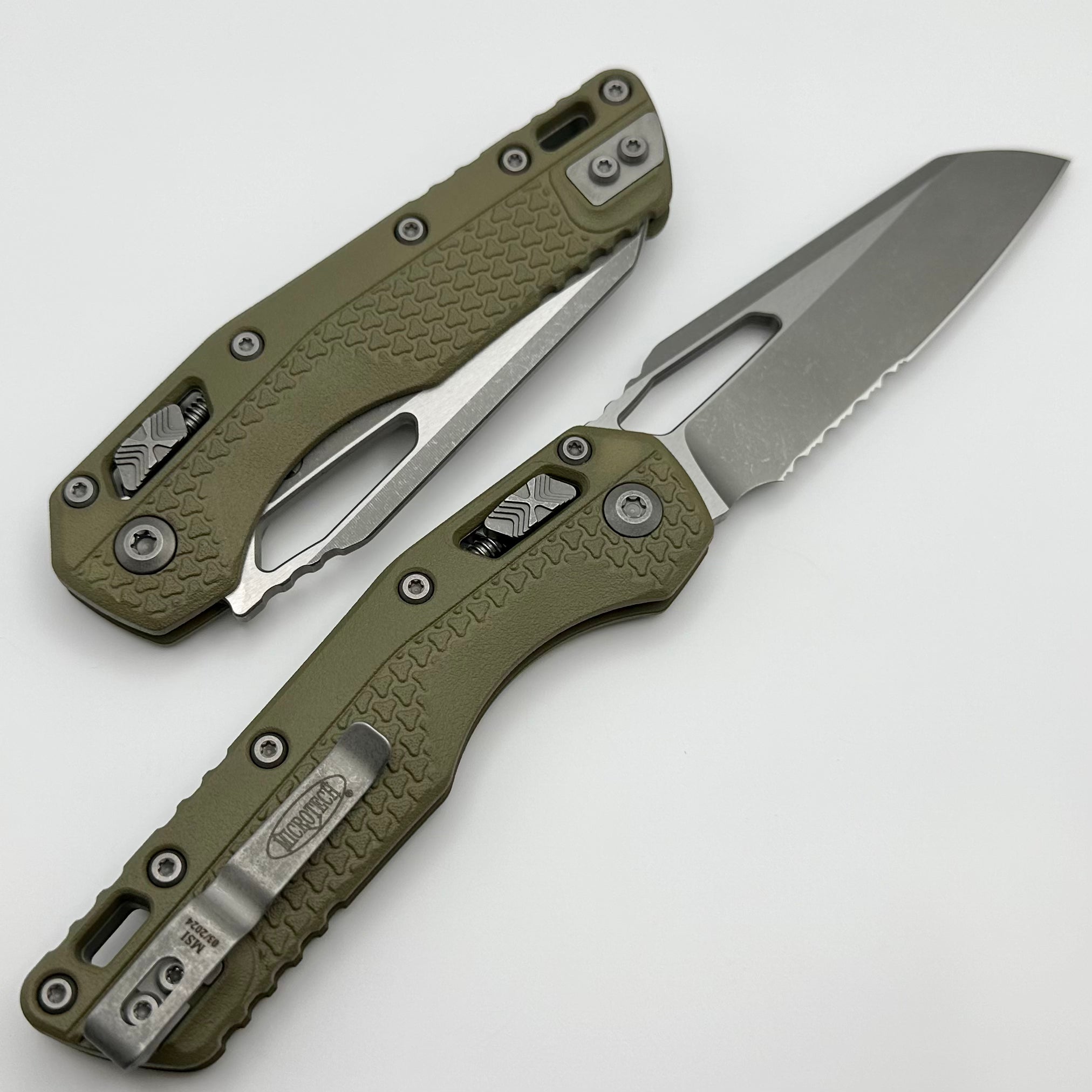 Microtech MSI RAM-LOK Tactical Folding Knife - Premium M390MK Blade & OD Green Polymer Handle