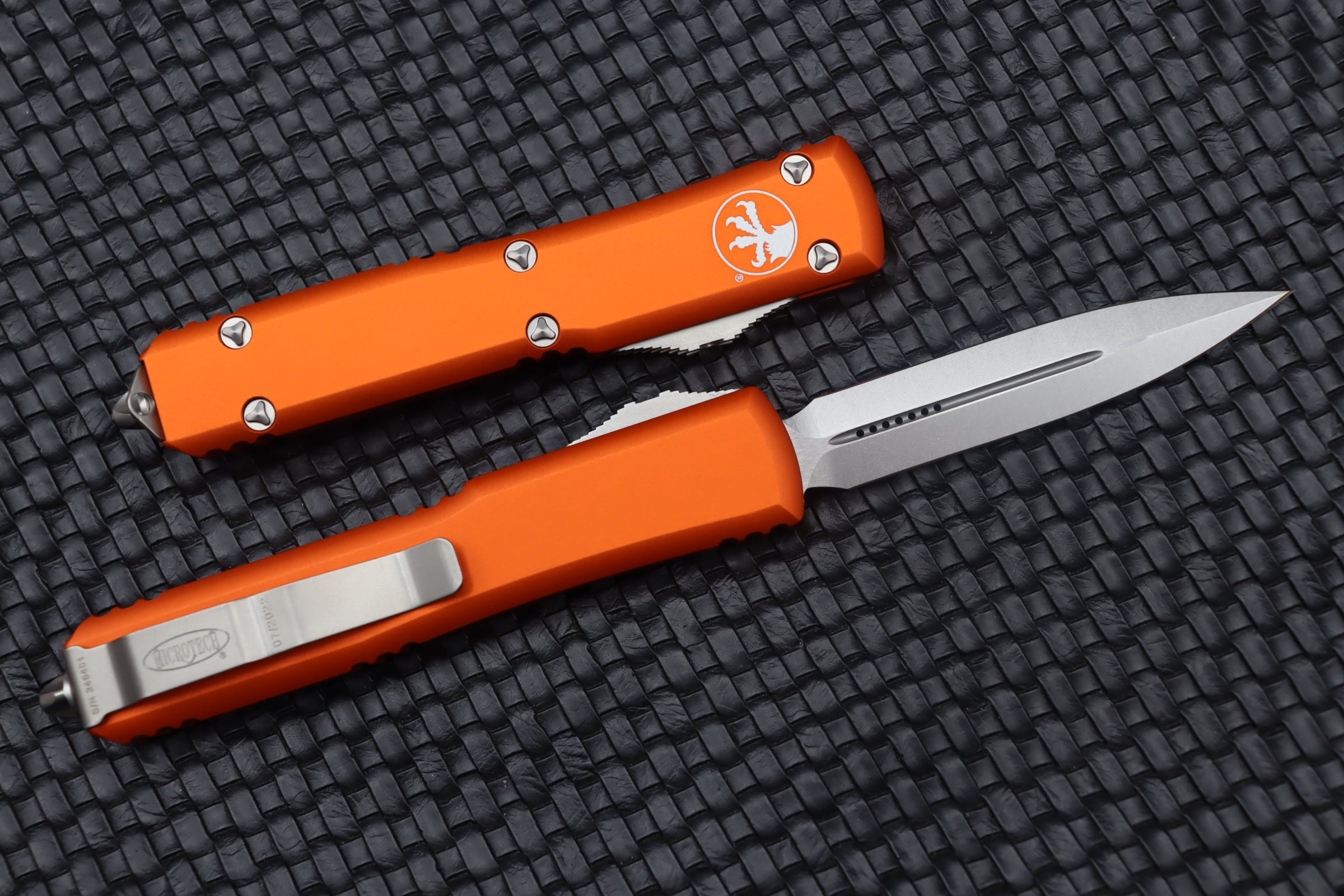 Premium Microtech Ultratech Orange Double Edge Knife - Ultimate Tactical Tool