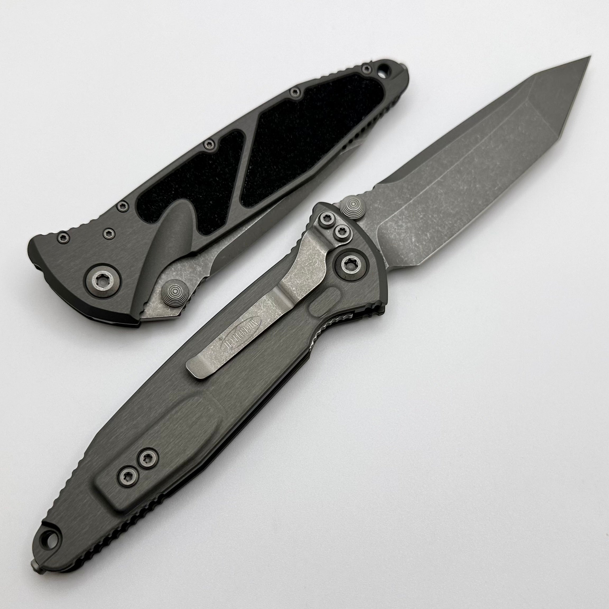 Microtech Socom Elite Tanto Edge Manual Tactical Knife - Premium Clear Apocalyptic Finish