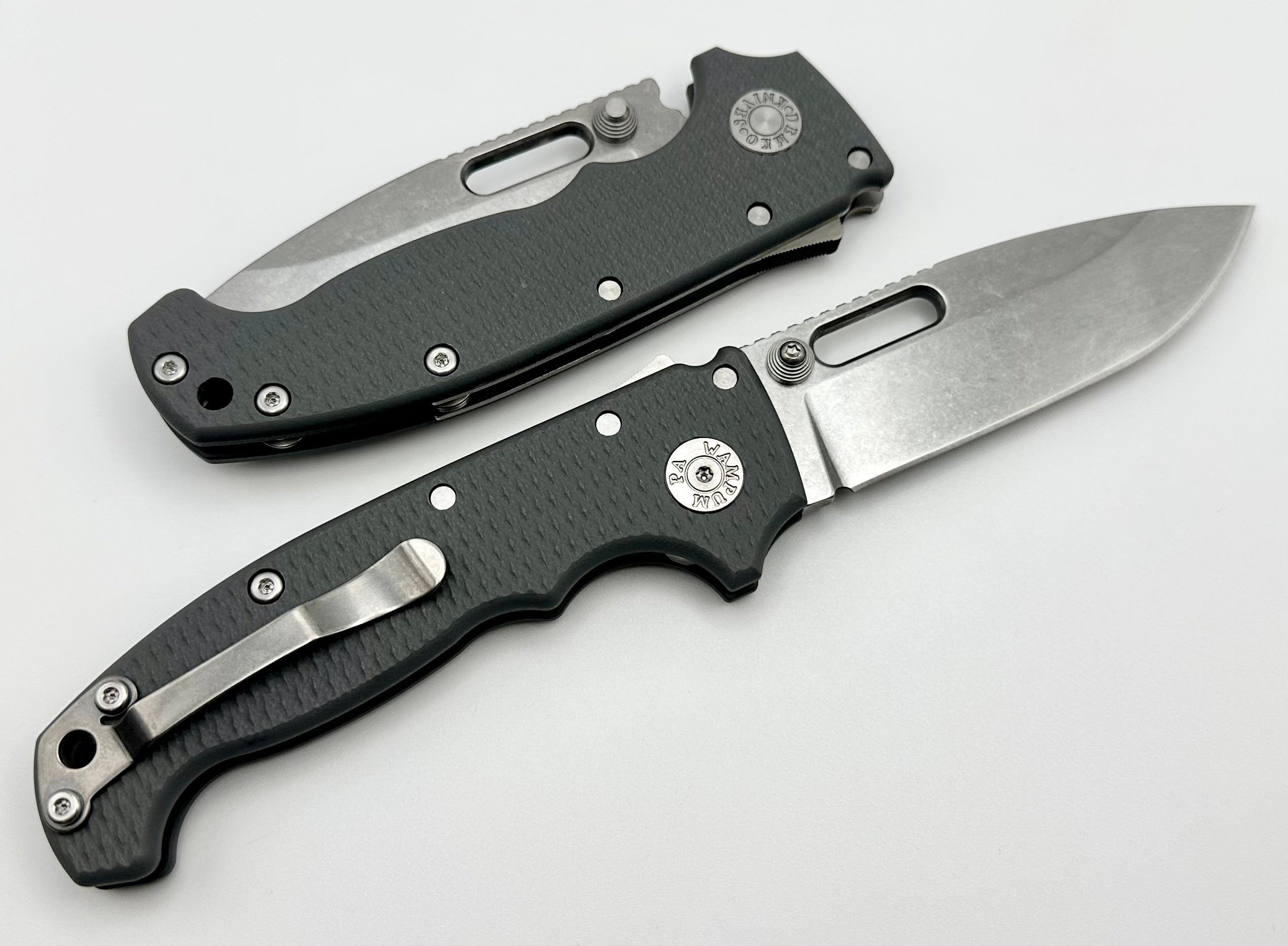 Premium Demko Knives MG AD20 Exclusive Drop Point 3V with Gray G-10 Handle - Limited Edition