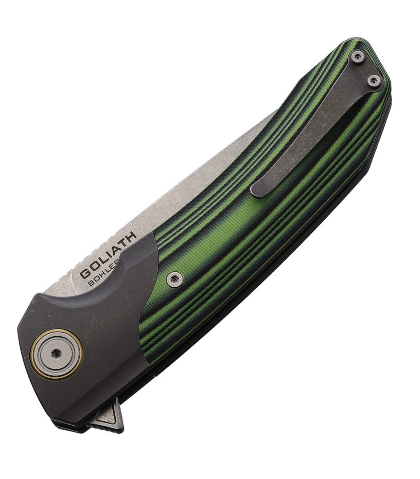 Maxace Goliath 2.0 Ultimate Tactical Knife - Green G-10 & Titanium Linerlock with K110 Blade