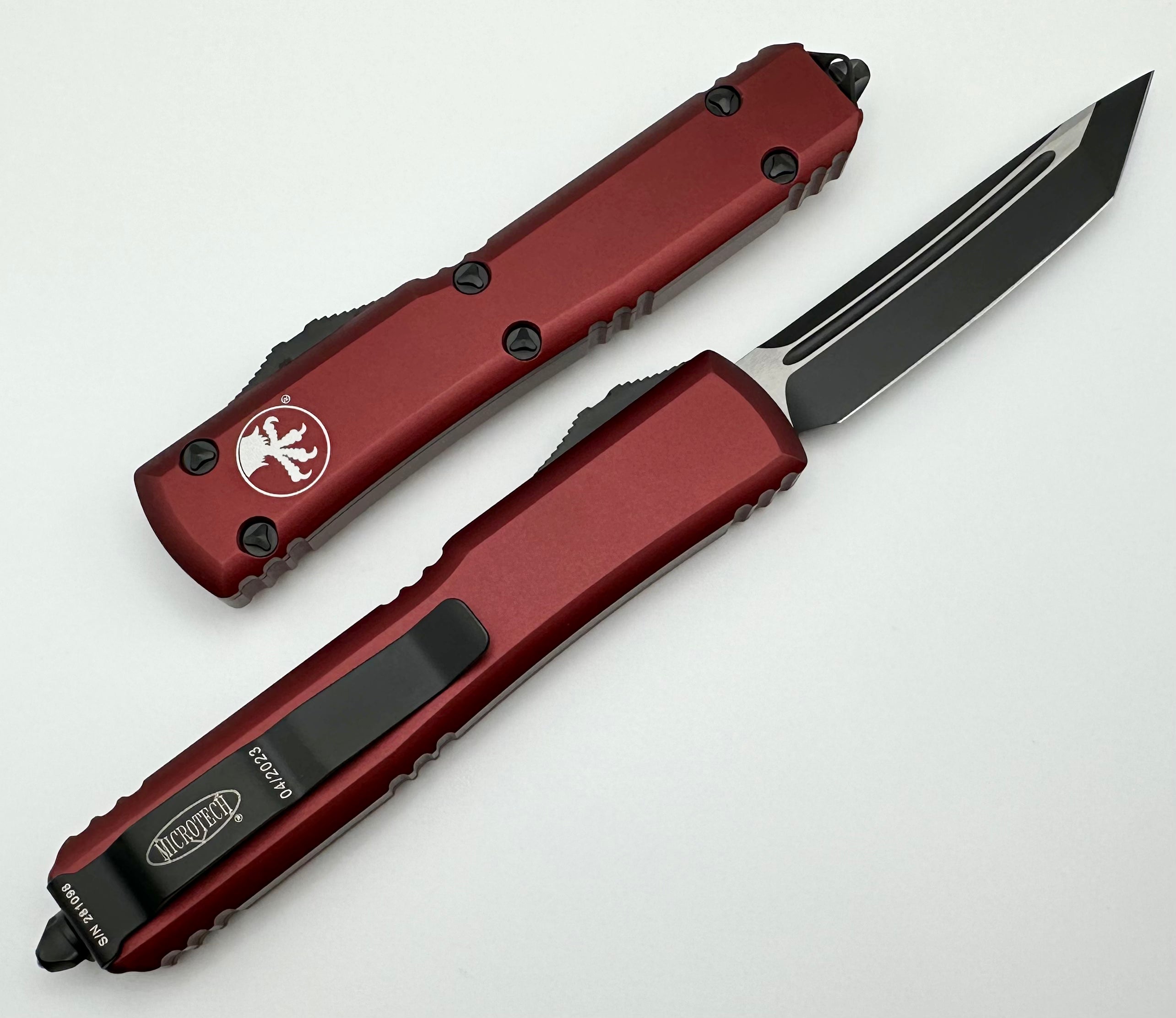 Microtech Ultratech Tanto Edge Black & Merlot - Ultimate Tactical Knife