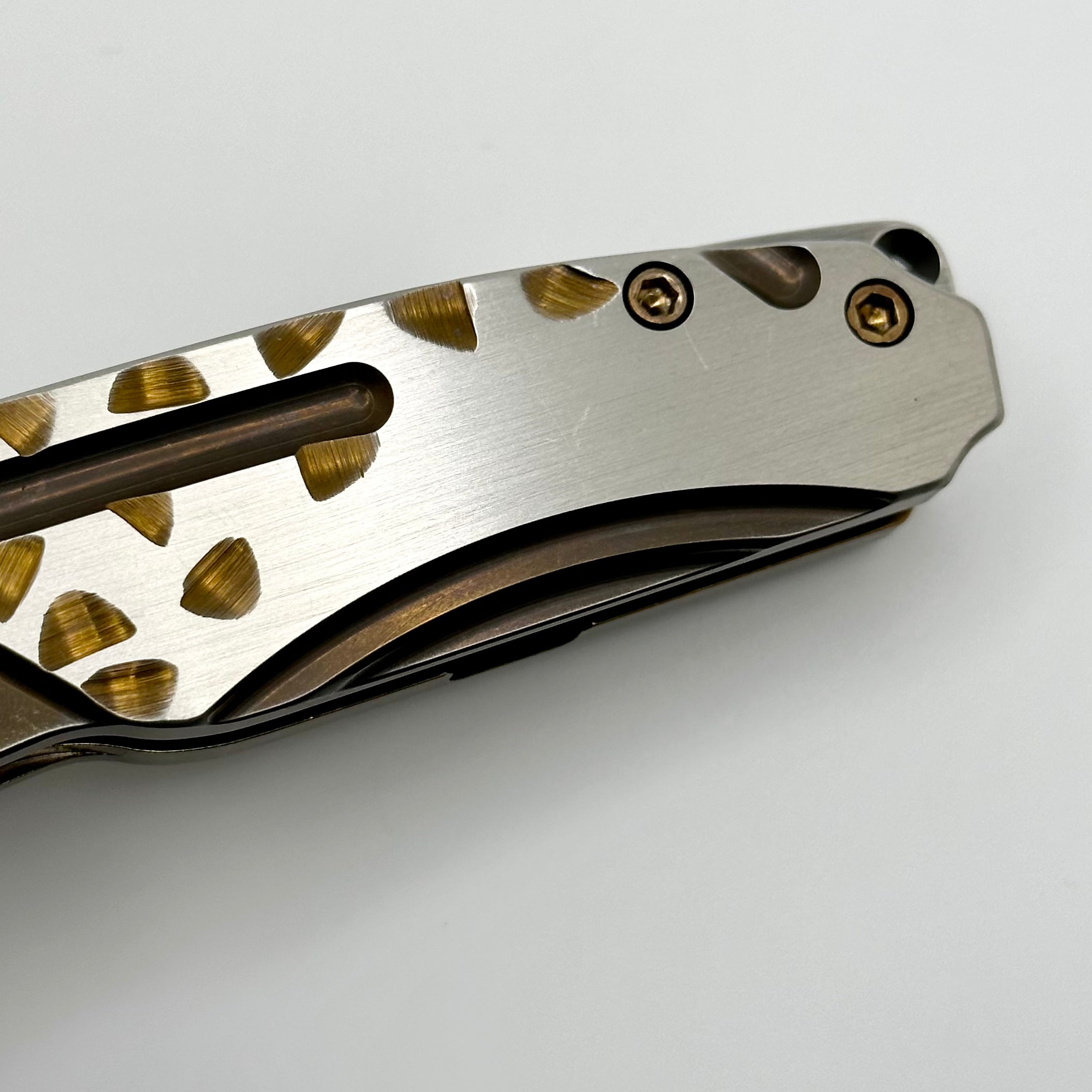 Premium Medford Infraction Knife - Tumbled S45VN Blade & Bronze Falling Leaf Design