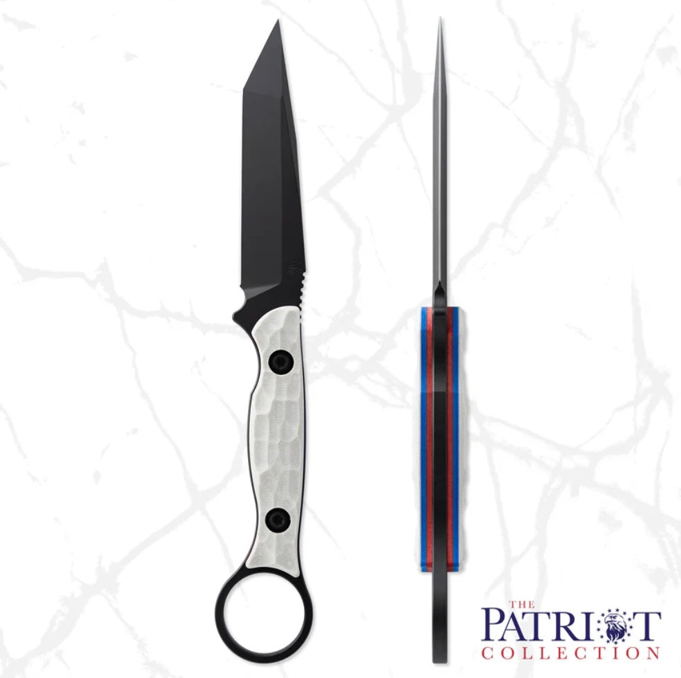 Toor Knives Serpent T Patriot: Ultimate Tactical Fixed Blade with Red, White & Blue G-10 Handles