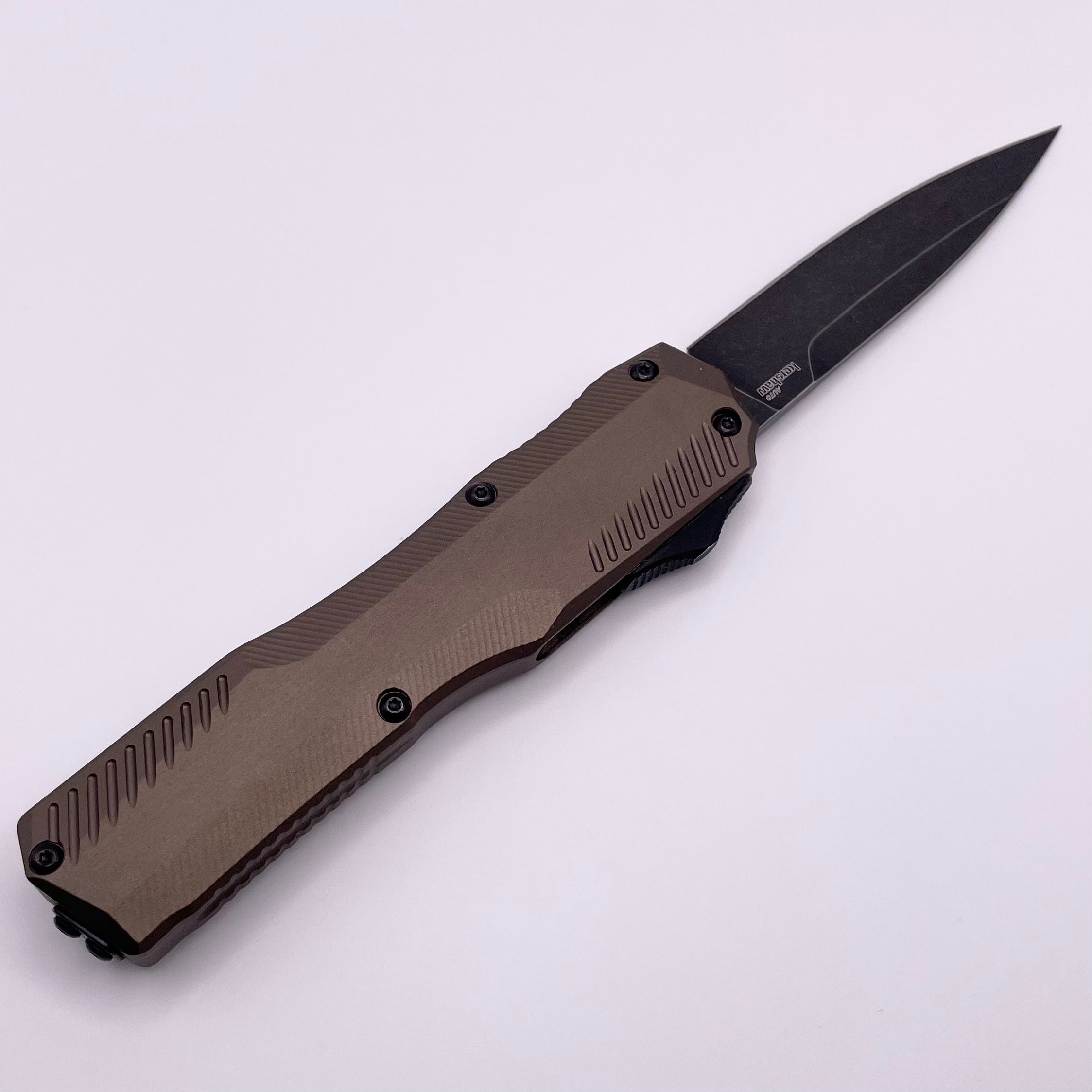 Kershaw Livewire Dark Earth Aluminum & Black Wash MagnaCut - Premium Pre-Owned OTF Knife