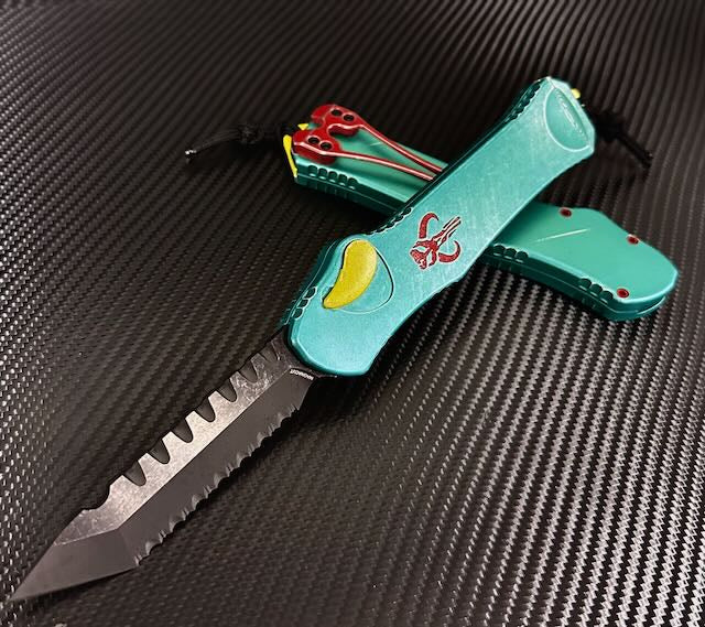 Heretic Hydra V3 Bounty Hunter - Premium Full Serrated DLC Tanto MagnaCut Tactical Knife