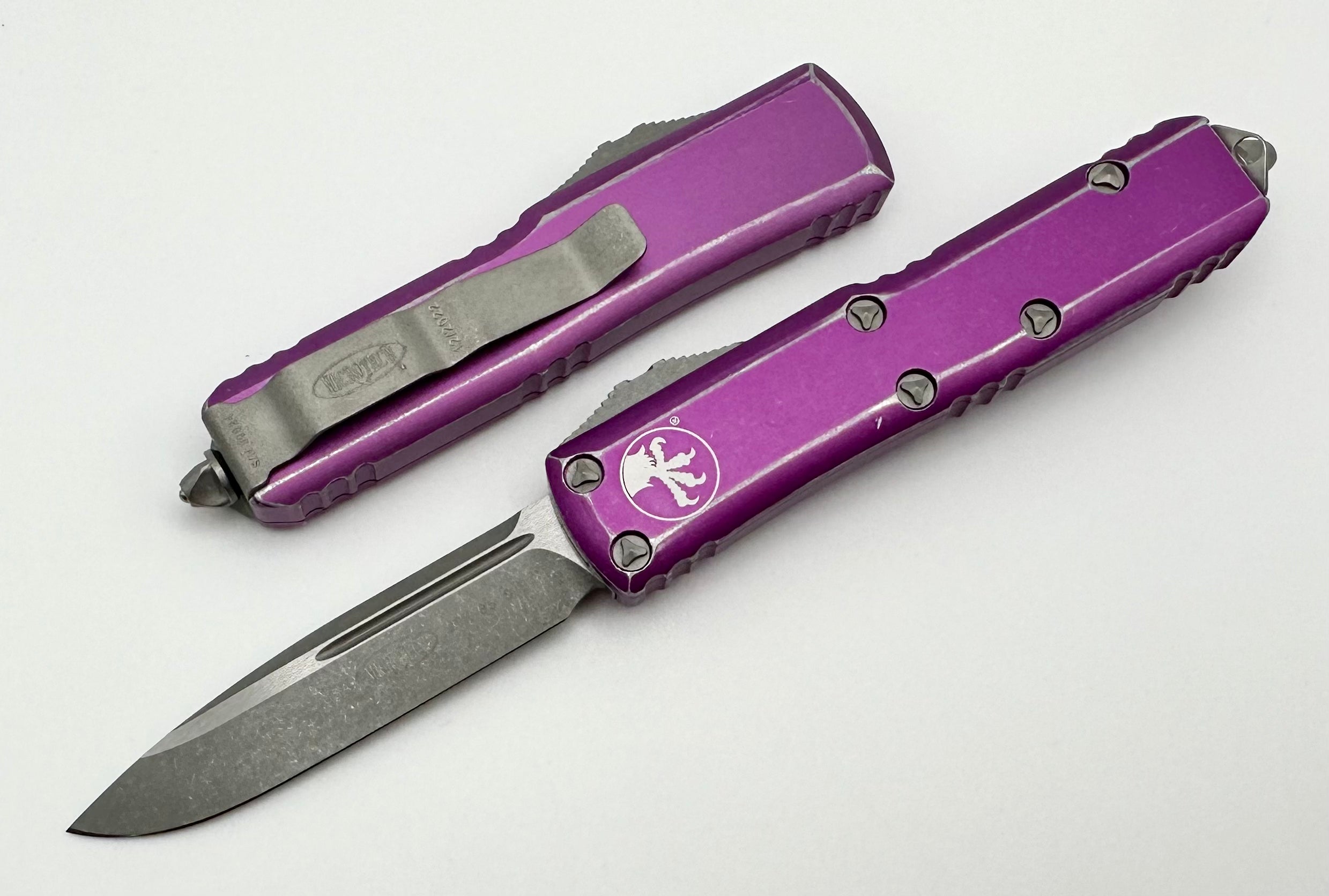 Premium Microtech UTX-85 EDC Knife - Distressed Violet Finish