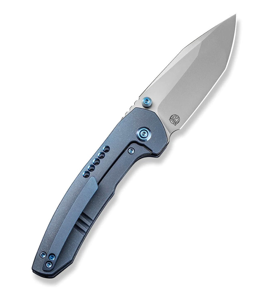 WE Knife Trogon Blue Titanium Folding Knife - Premium CPM-20CV Blade