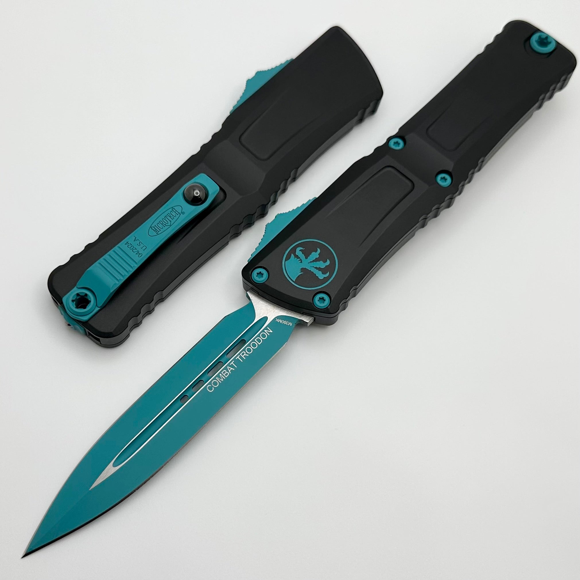 Microtech Ultimate Combat Troodon Gen III - Premium Tactical Knife with Turquoise Accents