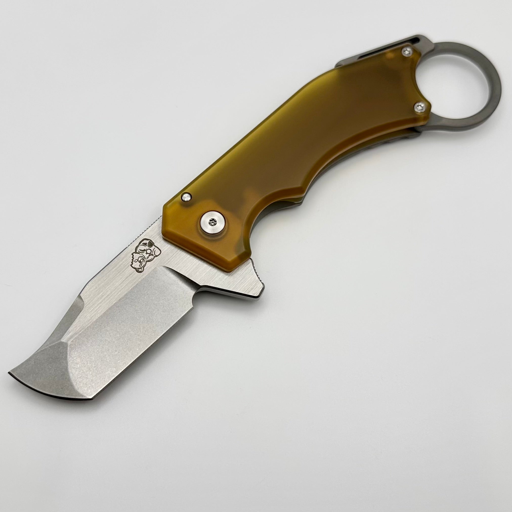 Ultimate Ringed Rhino Flipper Knife by Jon Graham & Mechforce | Premium M390 Steel & Ultem Handle