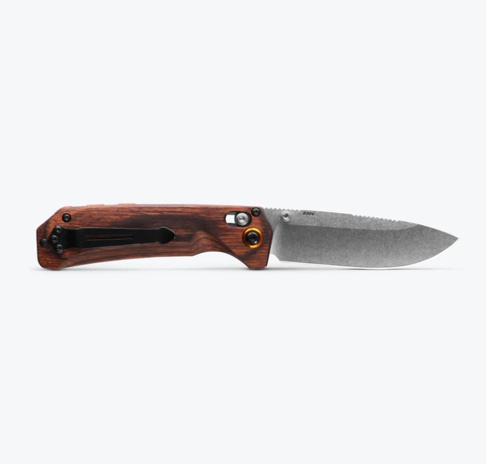 Benchmade Grizzly Creek Ultimate Hunting Knife - Stabilized Wood Handles, Drop Point S30V Blade