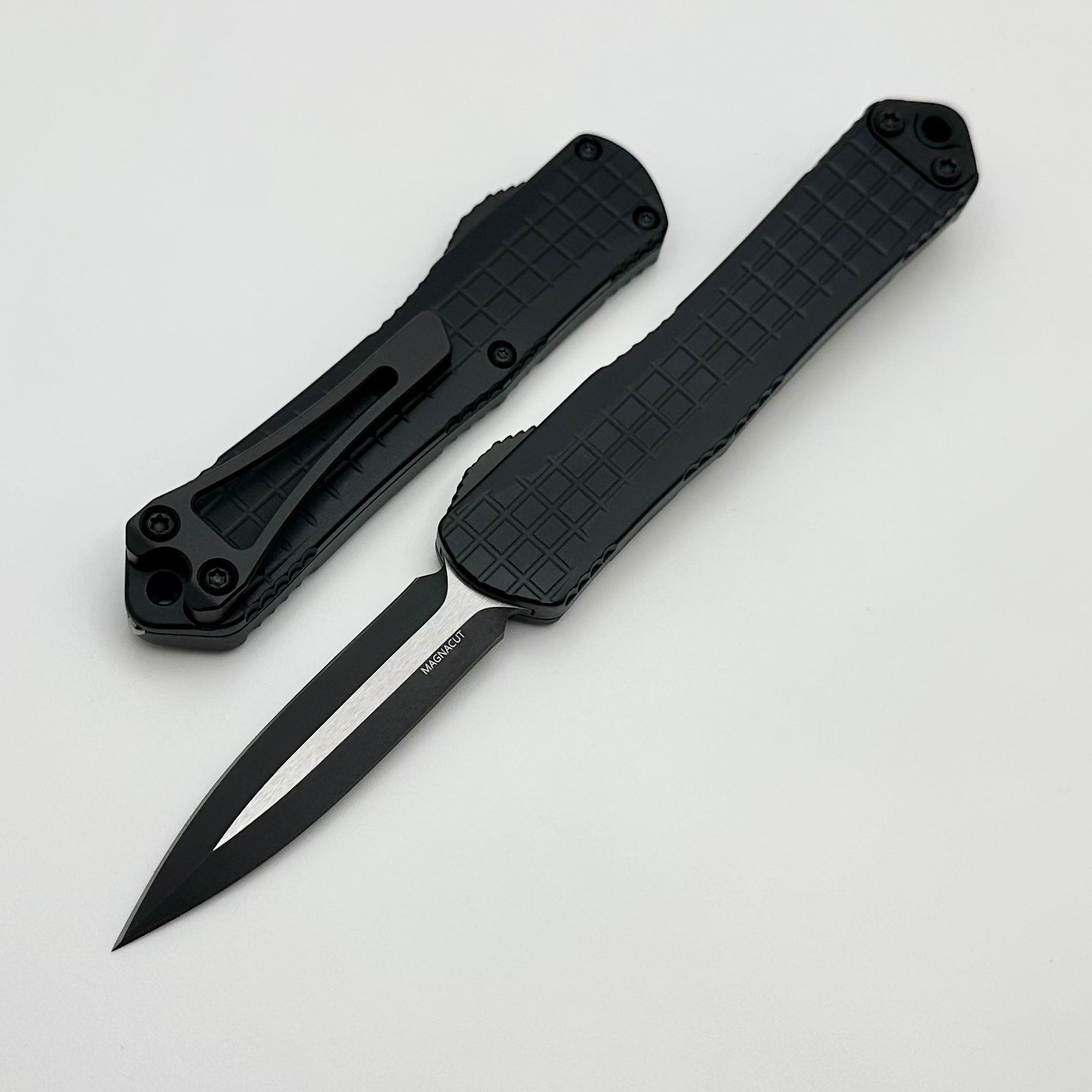 Heretic Knives Manticore S Black Frag Two-Tone OTF Knife - Ultimate Compact EDC Tool