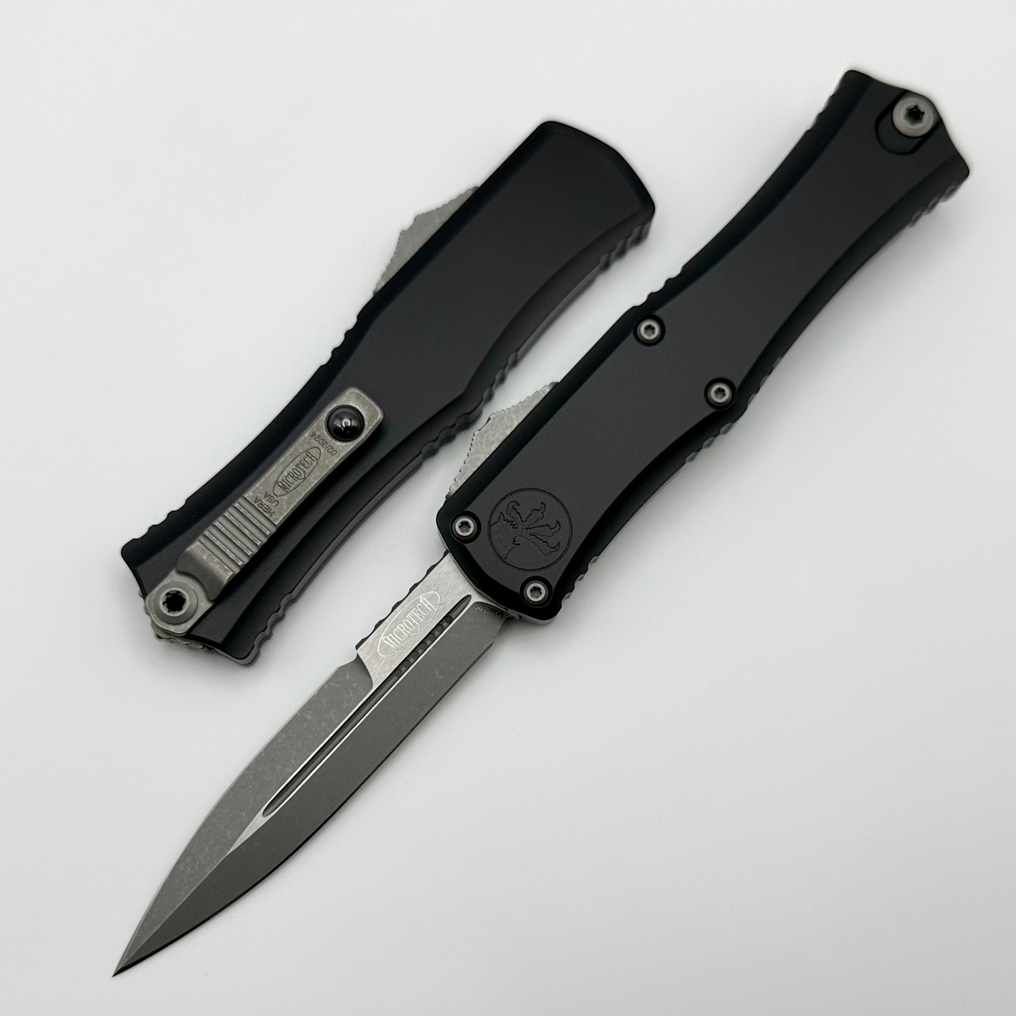 Microtech Mini Hera Apocalyptic Bayonet M390MK - Premium EDC Knife with Black Aluminum Handle