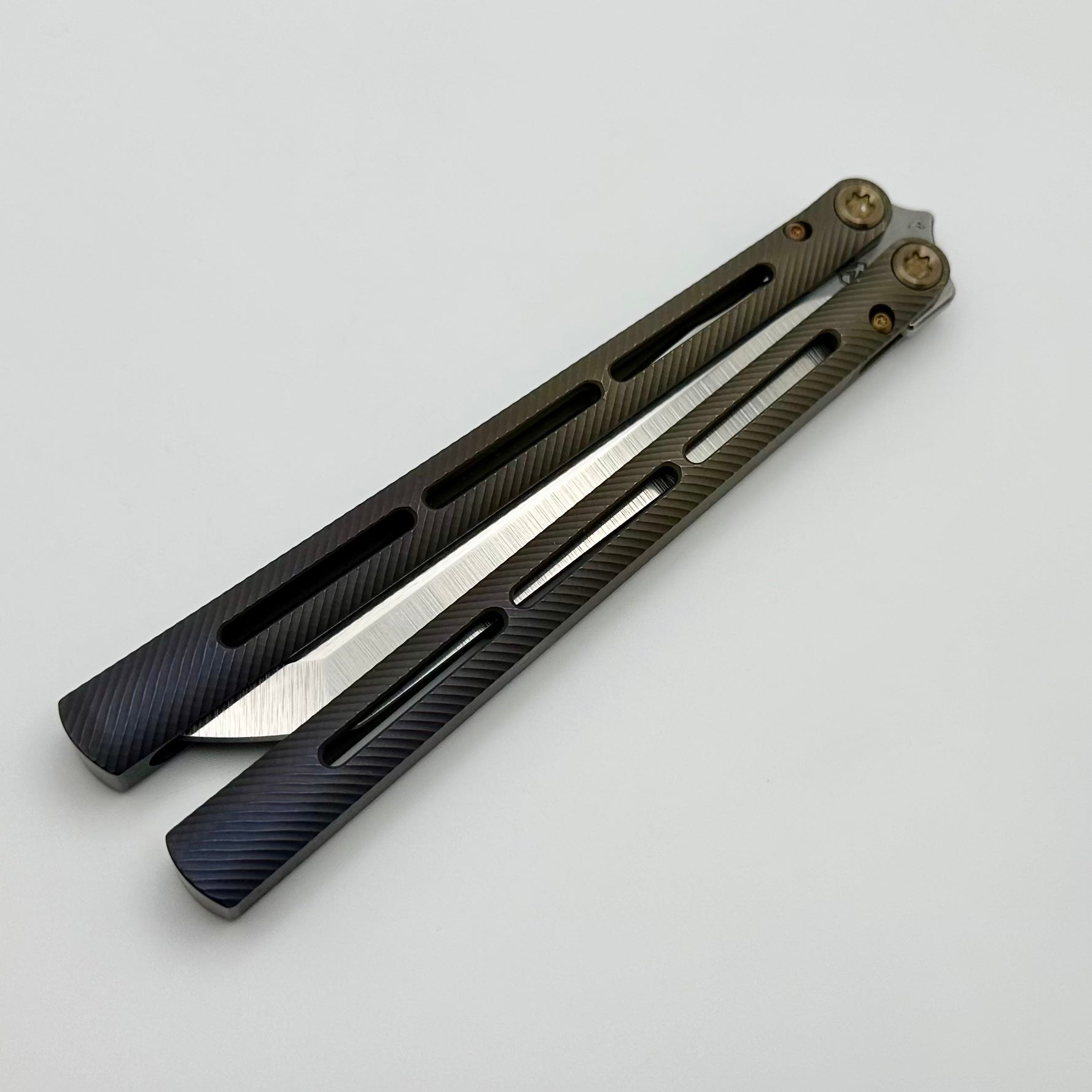 Medford Viceroy Butterfly Knife: Premium Bronze-Violet Fade Titanium Handles with S45VN Blade